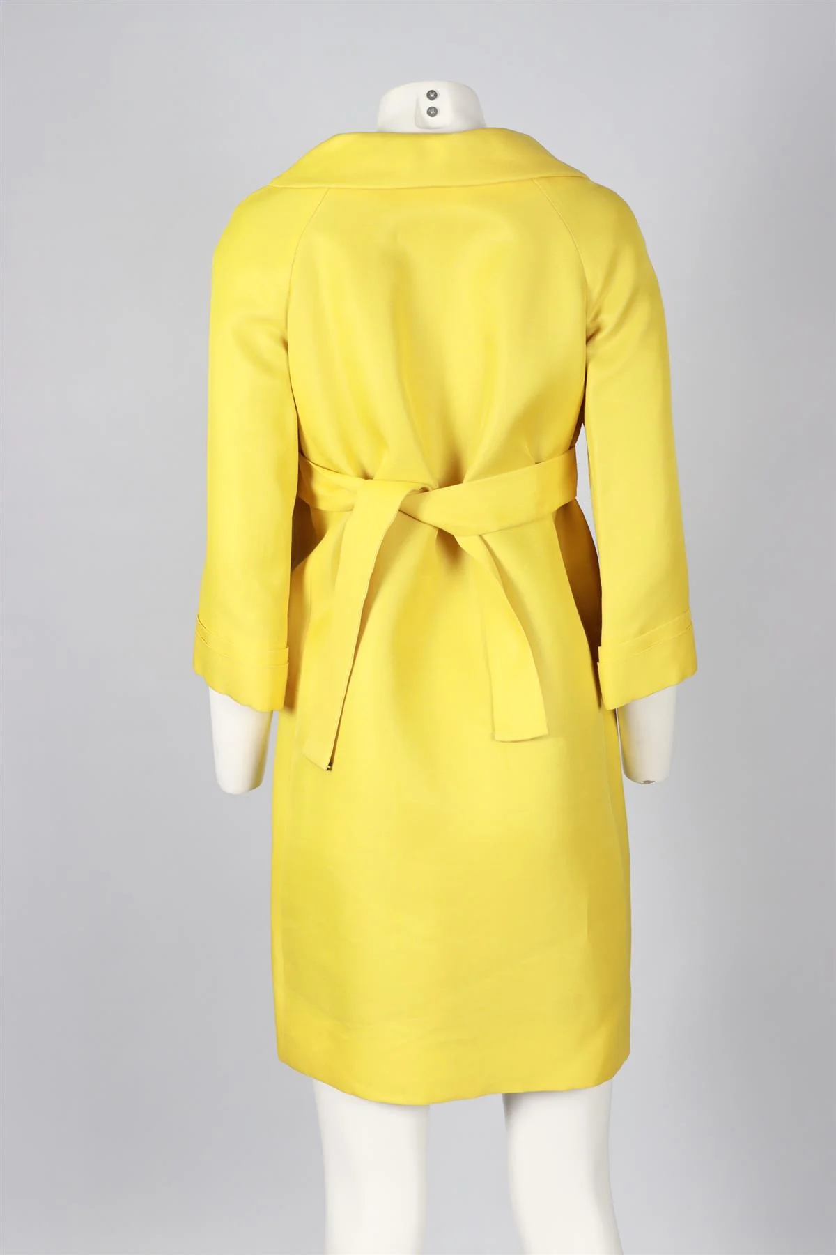 GUCCI YELLOW SILK BLEND COAT - Image 4