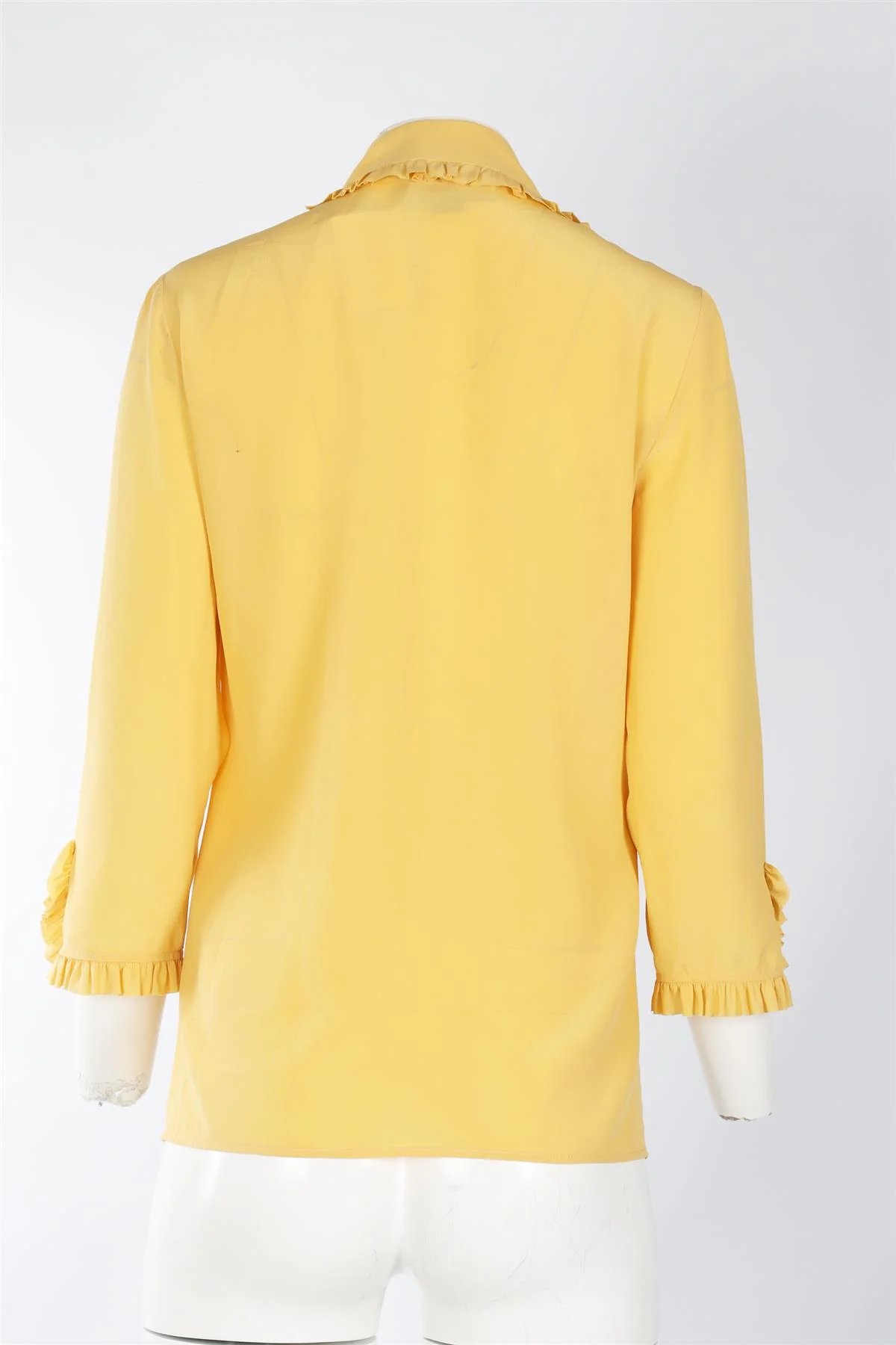 GUCCI YELLOW SILK SHIRT IT 40 UK 8 - Image 4