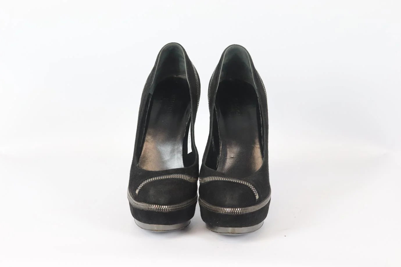 GUCCI ZIP DETAILED SUEDE PLATFORM PUMPS EU 38 UK 5 US 8 - Image 3
