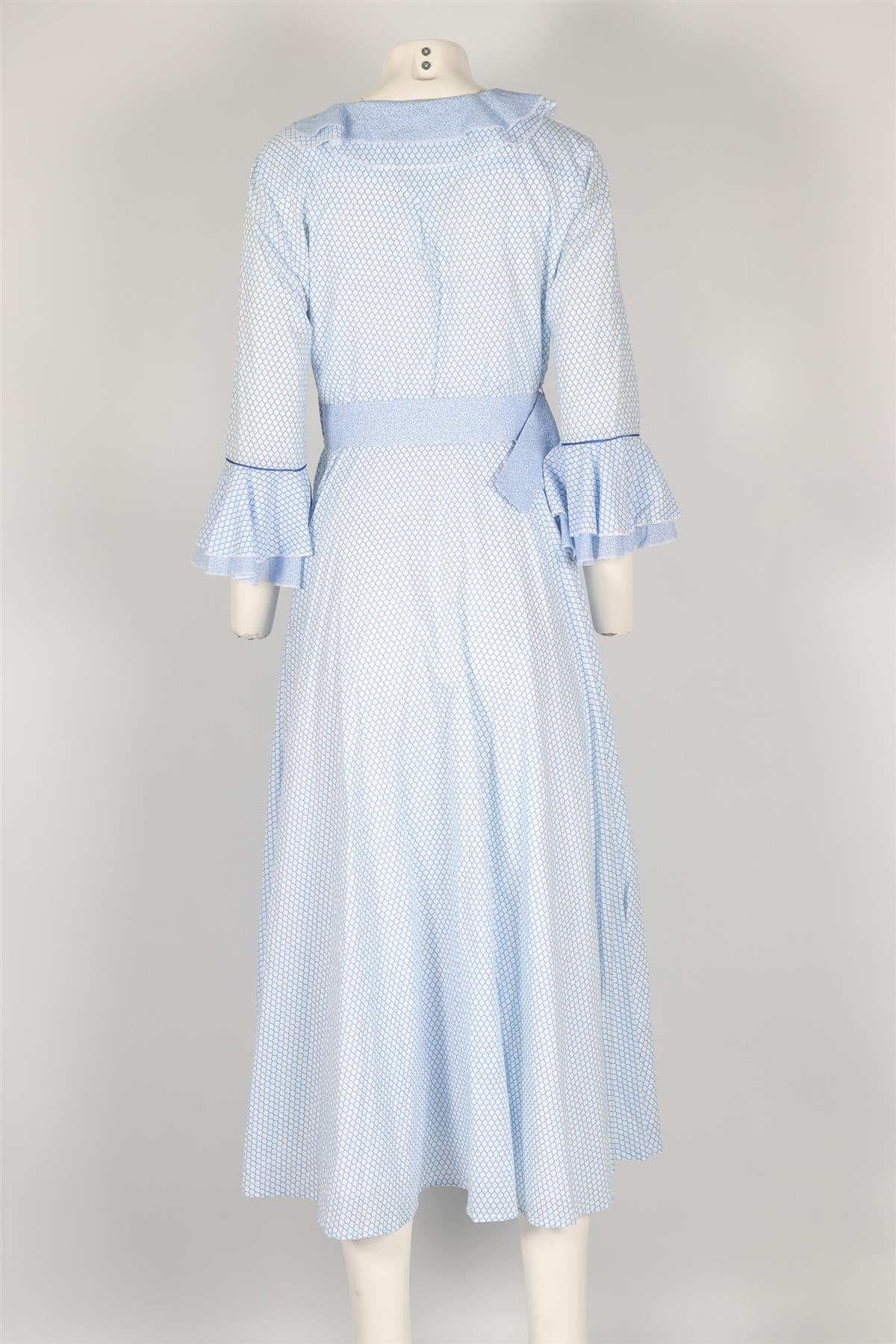 GÜL HÜRGEL BLUE COTTTON MAXI DRESS MEDIUM - Image 4
