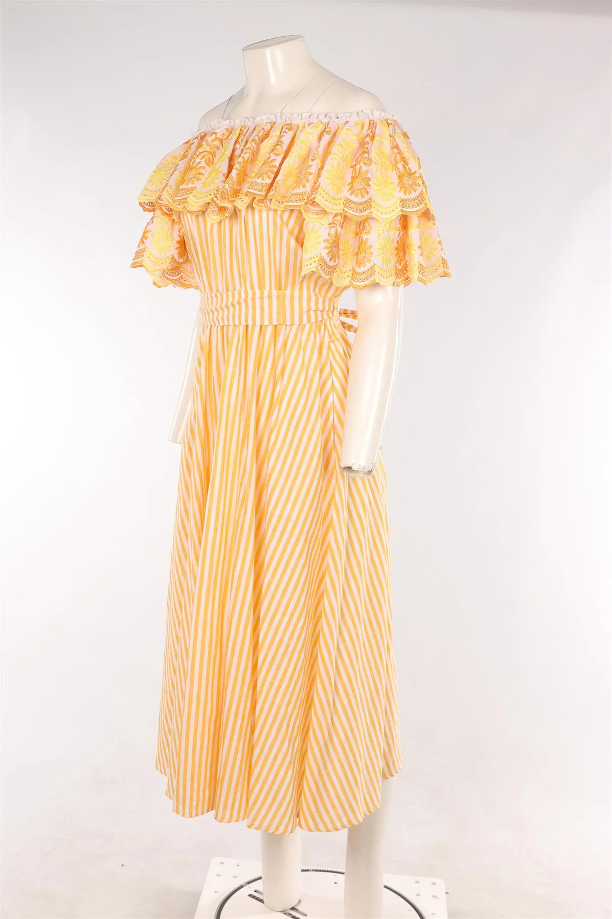 GÜL HÜRGEL YELLOW COTTON MAXI DRESS MEDIUM - Image 3
