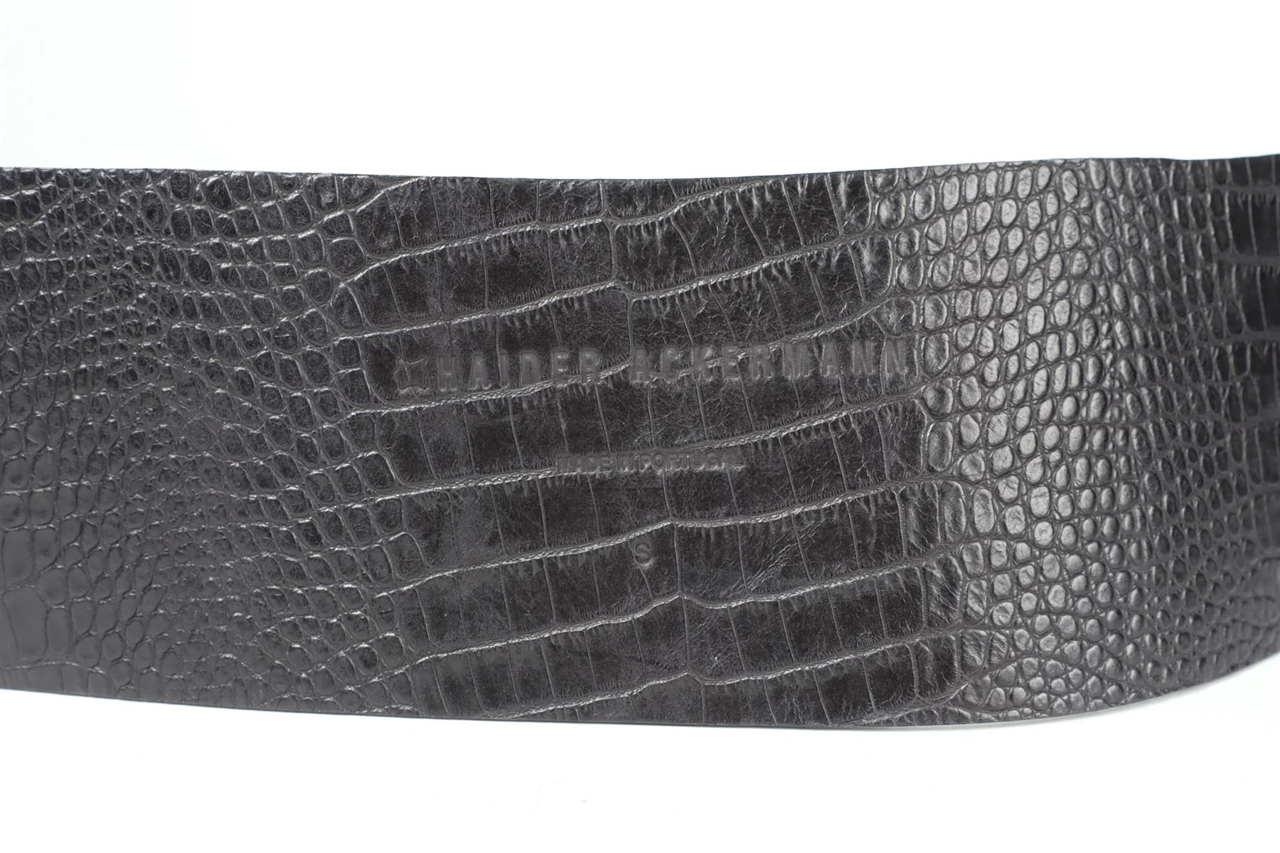 HAIDER ACKERMANN BLACK 2011 LEATHER WAIST BELT SMALL - Image 8