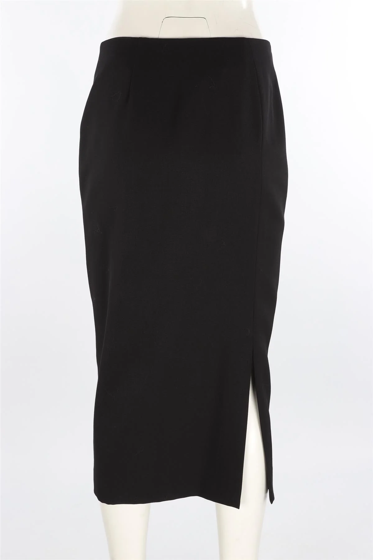 HAIDER ACKERMANN BLACK WOOL MIDI SKIRT FR 40 UK 8 - Image 4