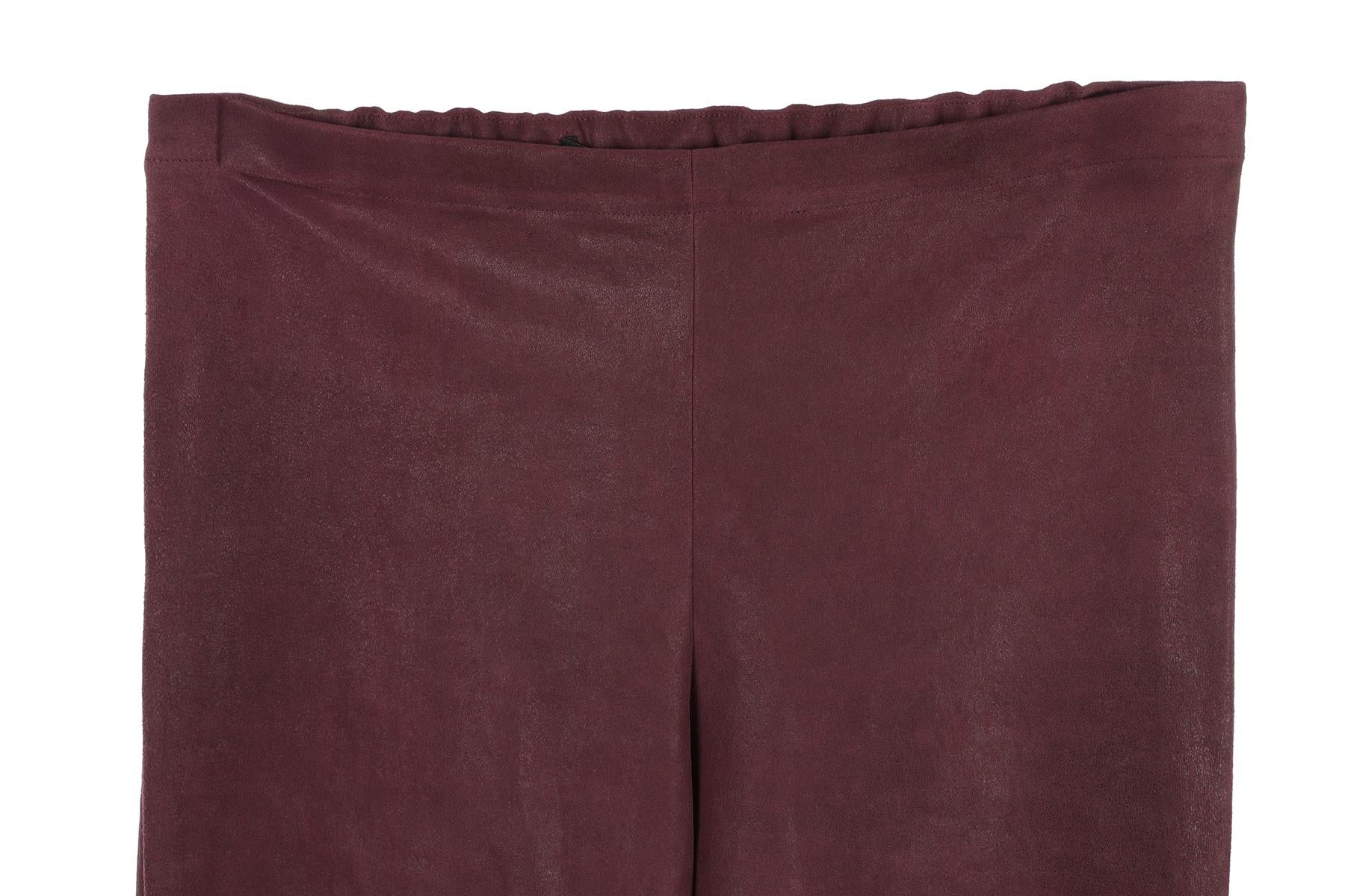 HAIDER ACKERMANN PURPLE LEATHER SKINNY PANTS FR 34 UK 8 - Image 4