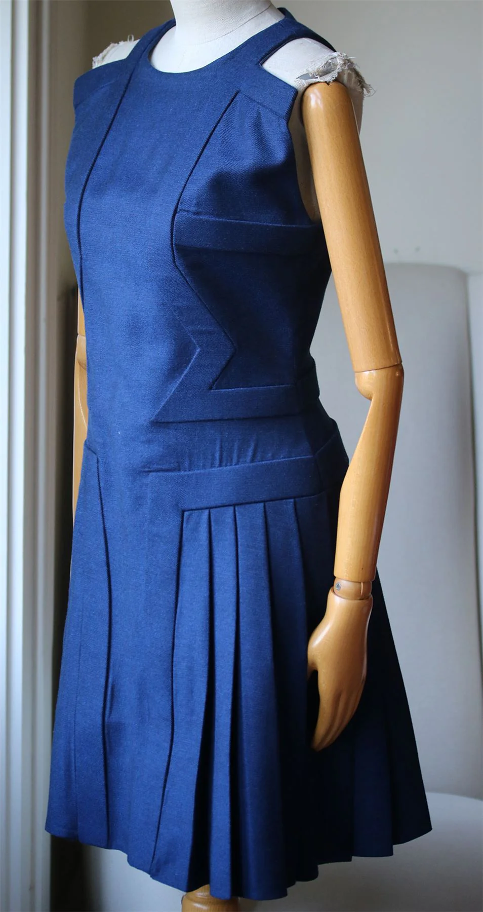 HAKAAN PANEL PLEATED MINI DRESS UK 12 - Image 3