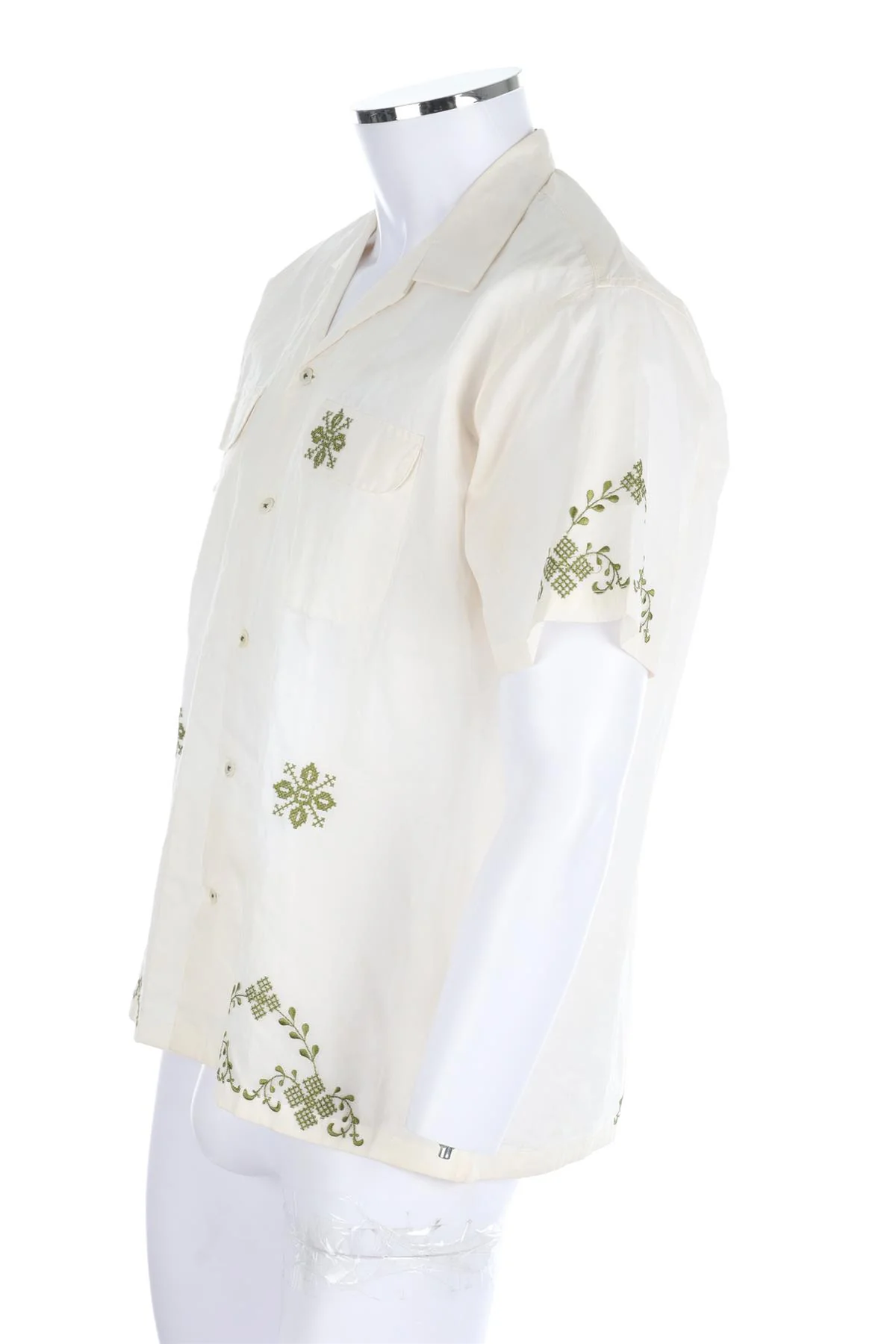 HARAGO CREAM MENS COTTON SHIRT MEDIUM - Image 3