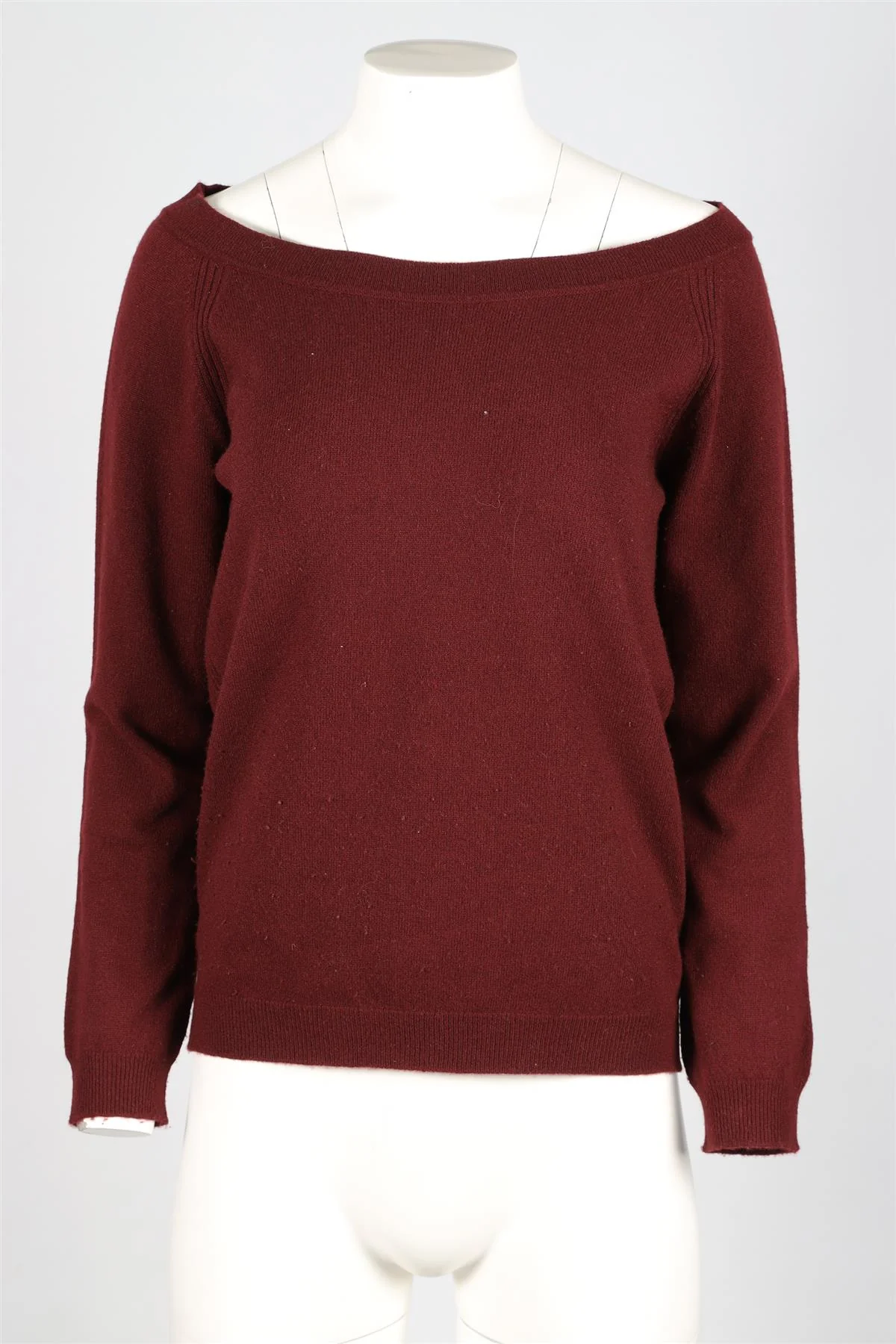 HARROD OF LONDON RED CASHMERE SWEATER SMALL - Image 2