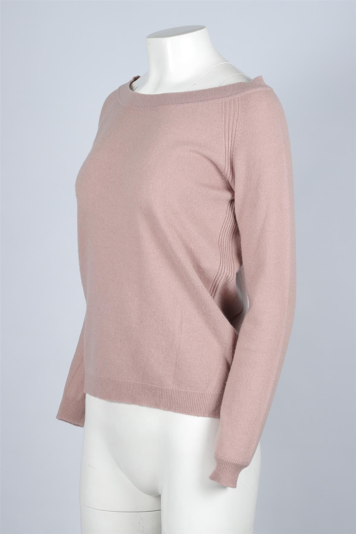 HARRODS OF LONDON TAUPE CASHMERE SWEATER SMALL - Image 3