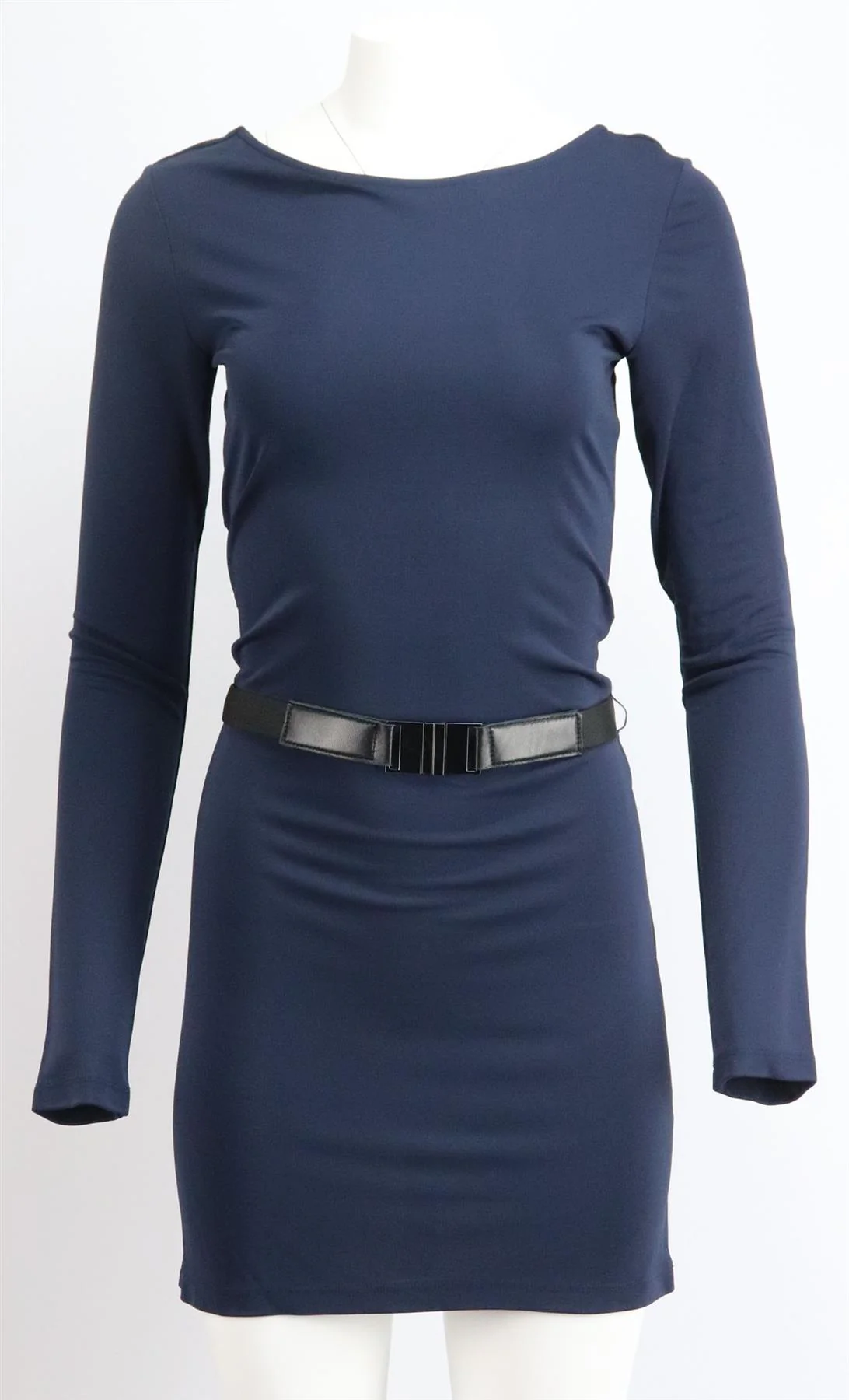 HAUTE HIPPIE BELTED STRETCH JERSEY MINI DRESS LARGE - Image 2