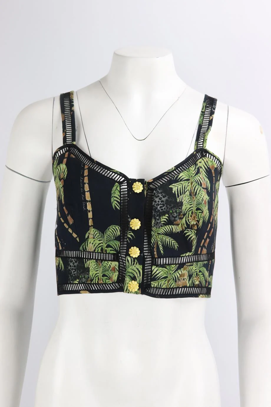 HAYLEY MENZIES CROPPED PRINTED COTTON TOP SMALL - Image 2