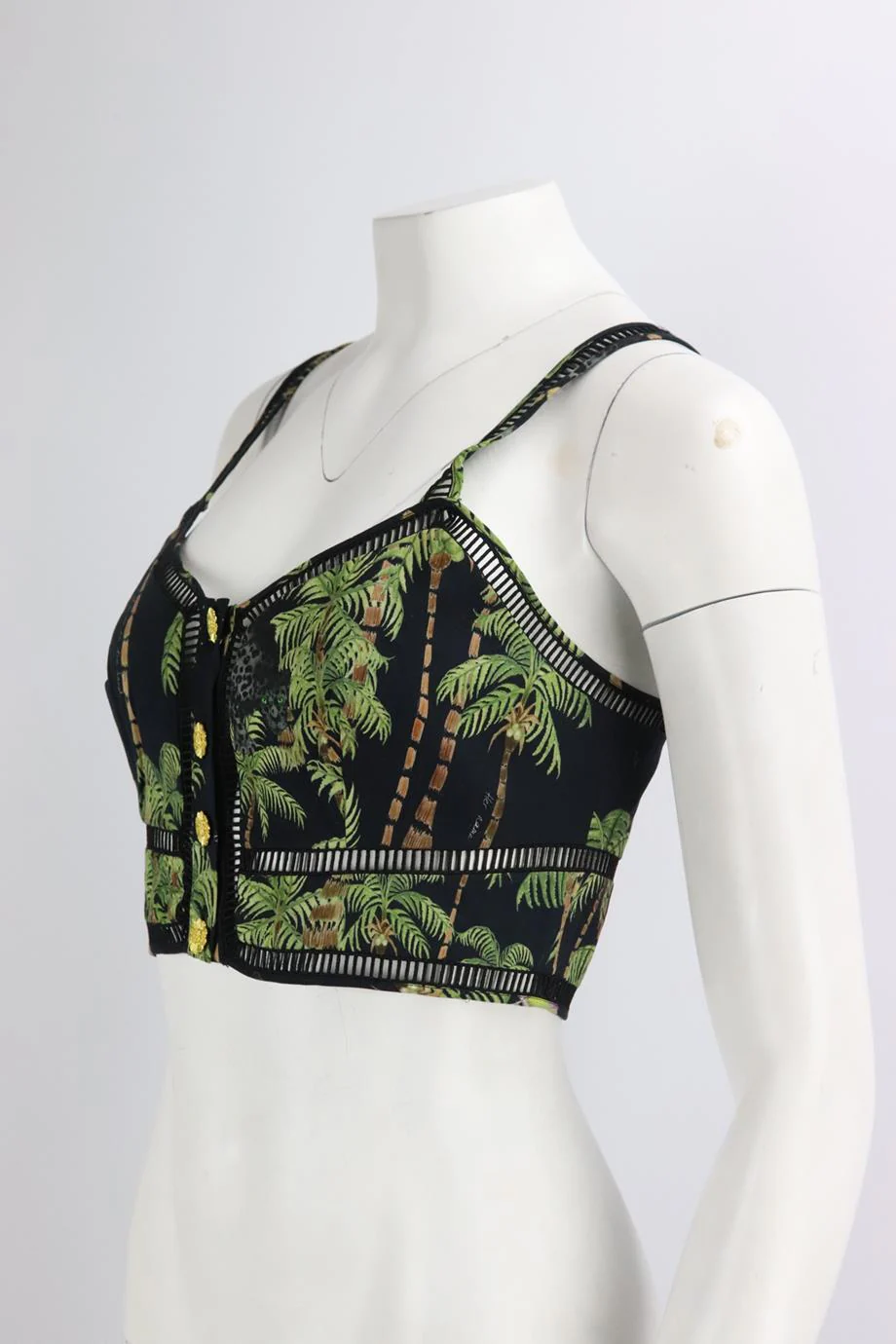 HAYLEY MENZIES CROPPED PRINTED COTTON TOP SMALL - Image 3
