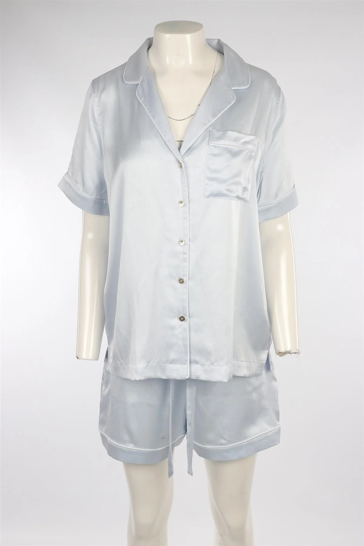 HEIDI KLEIN BLUE SILK PYJAMA SETS MEDIUM - Image 2