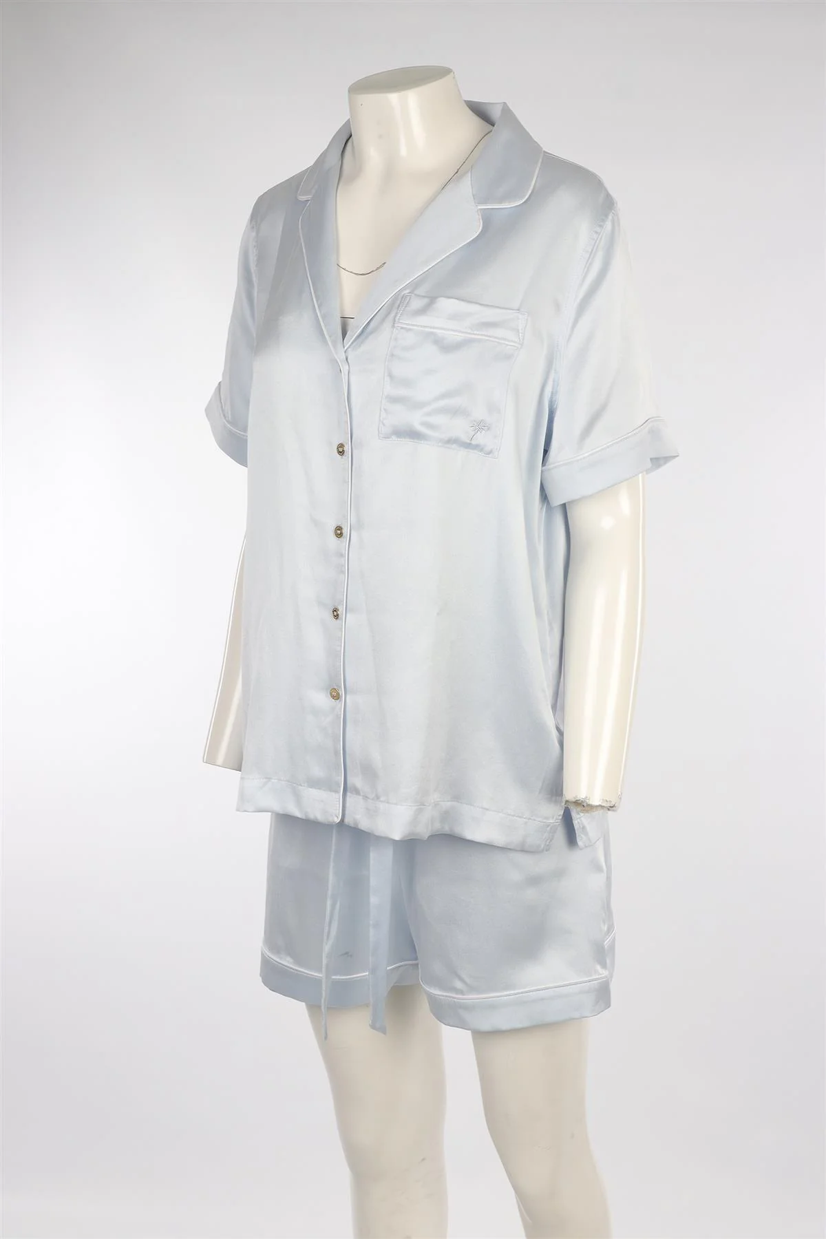 HEIDI KLEIN BLUE SILK PYJAMA SETS MEDIUM - Image 3