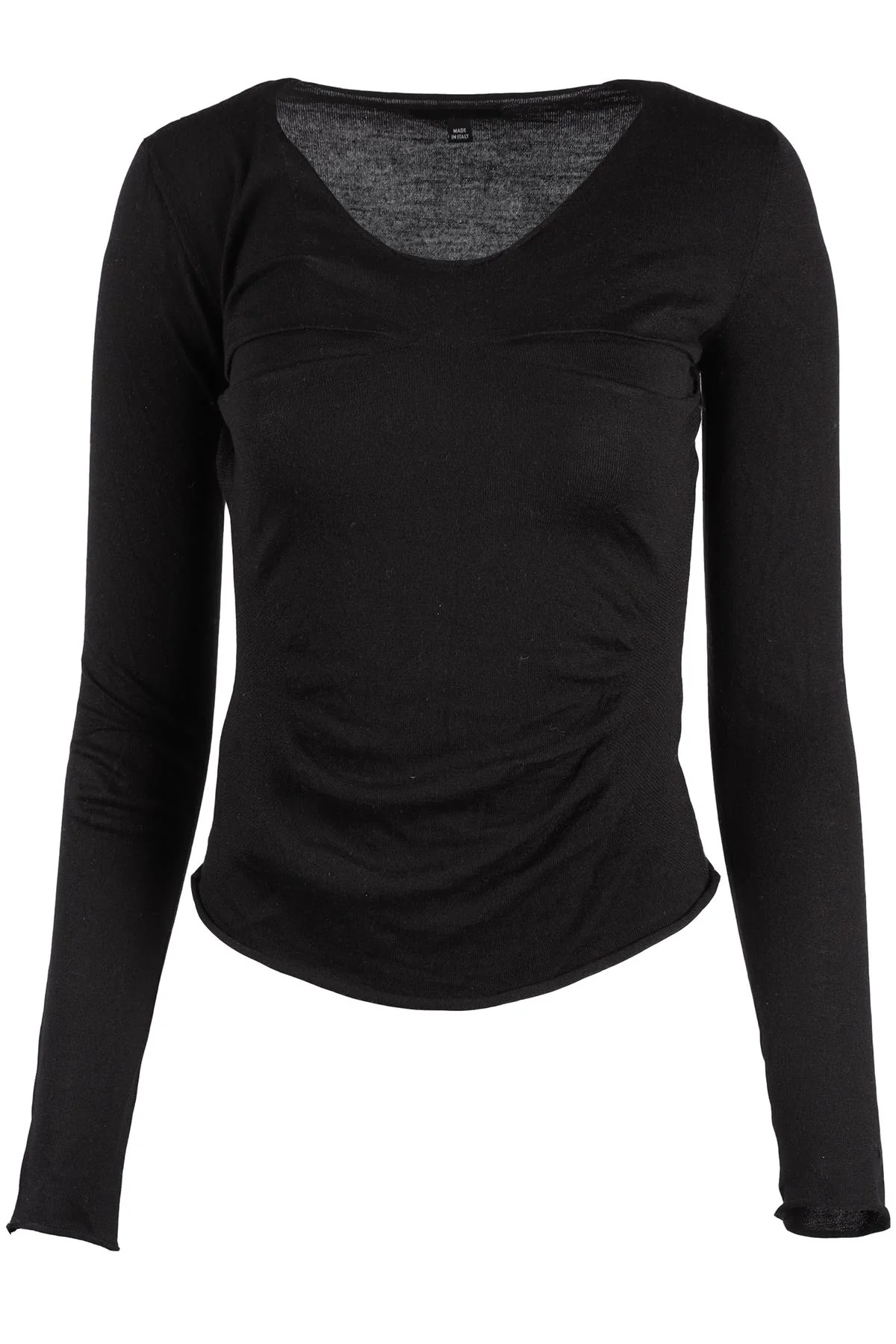 HELMUT LANG BLACK KNIT TOP IT 40 UK 8 - Image 5