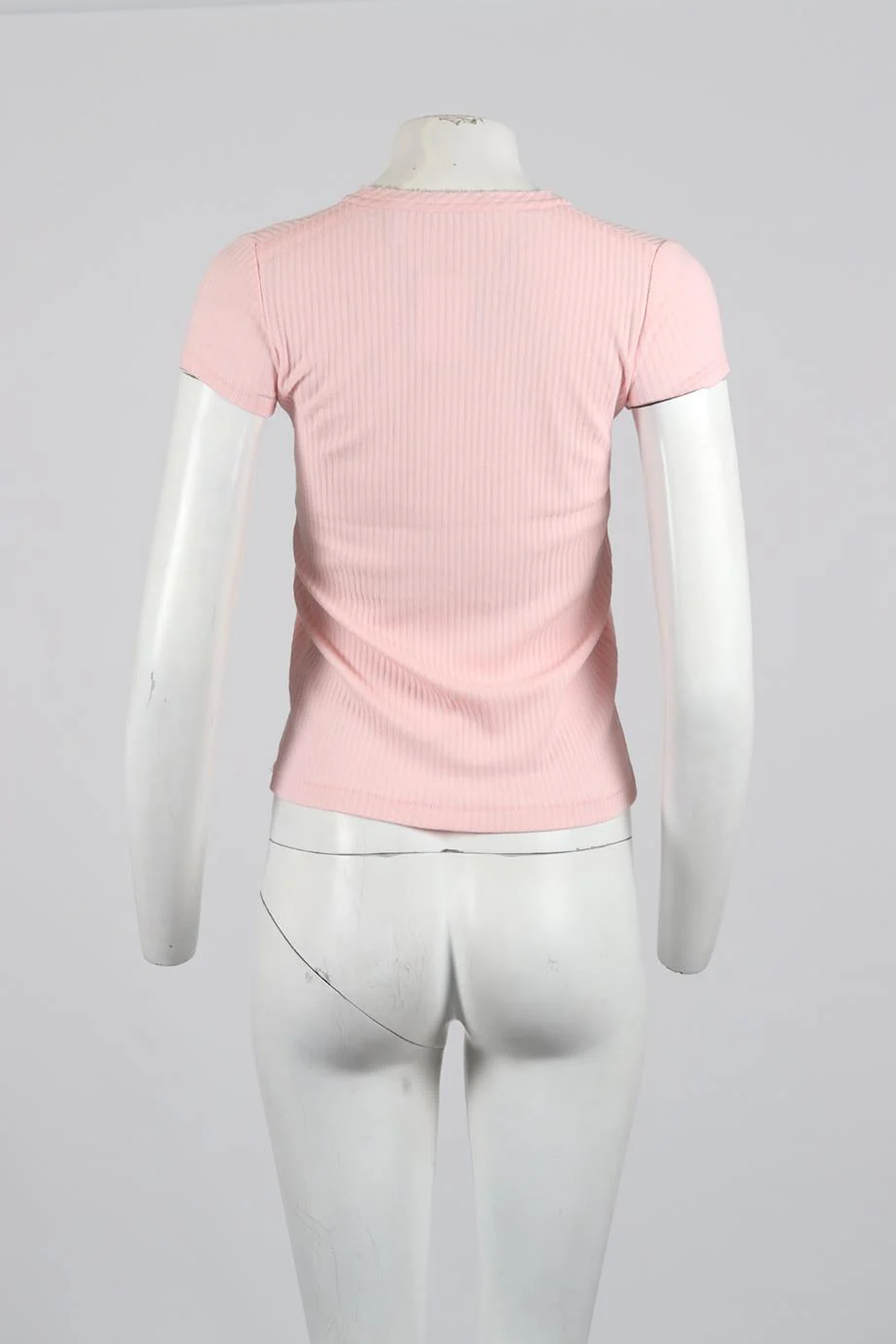 HELMUT LANG RIBBED COTTON T-SHIRT XSMALL - Image 4