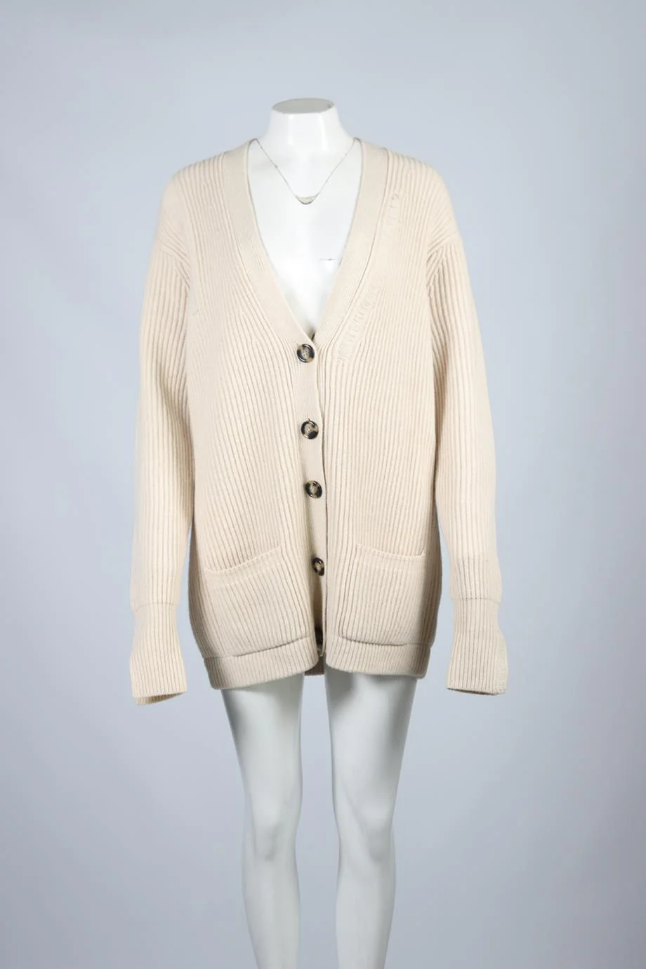 HELMUT LUNG WOOL CARDIGAN MEDIUM - Image 2