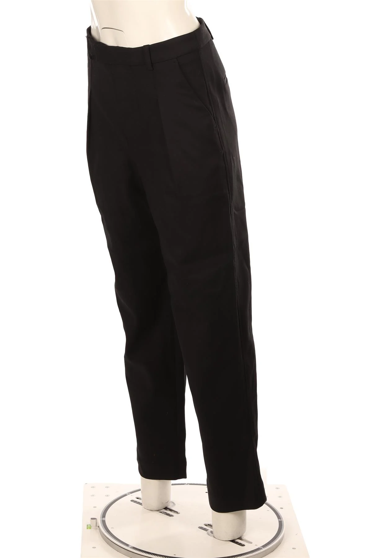 HELSA BLACK COTTON BARREL LEG PANTS XXSMALL - Image 2