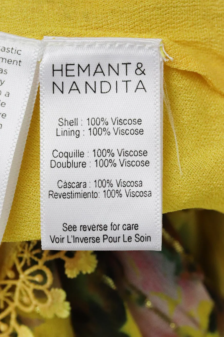 HEMANT AND NANDITA FLORAL PRINT COTTON VOILE MINI DRESS SMALL - Image 6