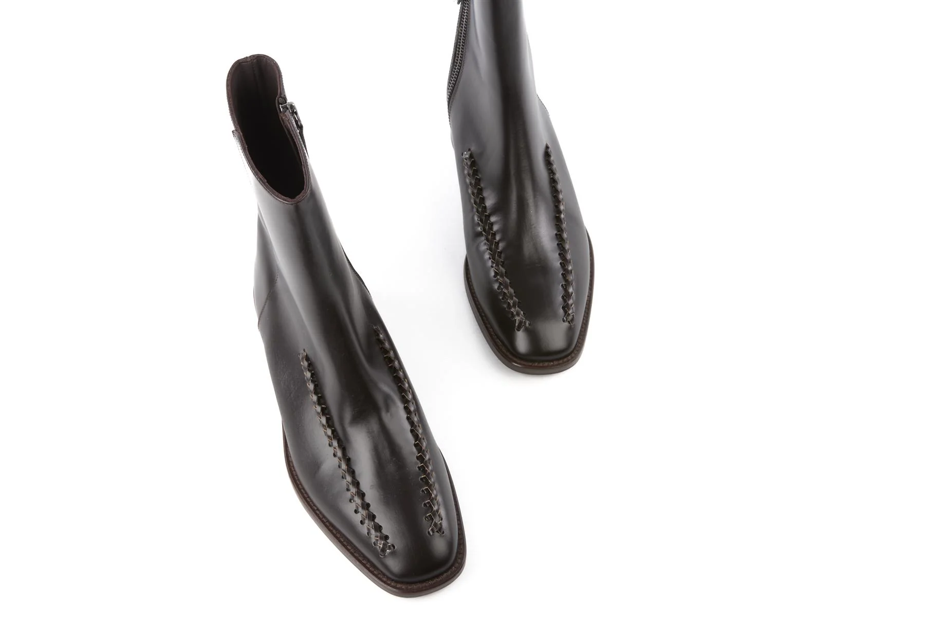 HEREU BROWN LEATHER ANKLE BOOTS EU 38 UK 5 US 8 - Image 4