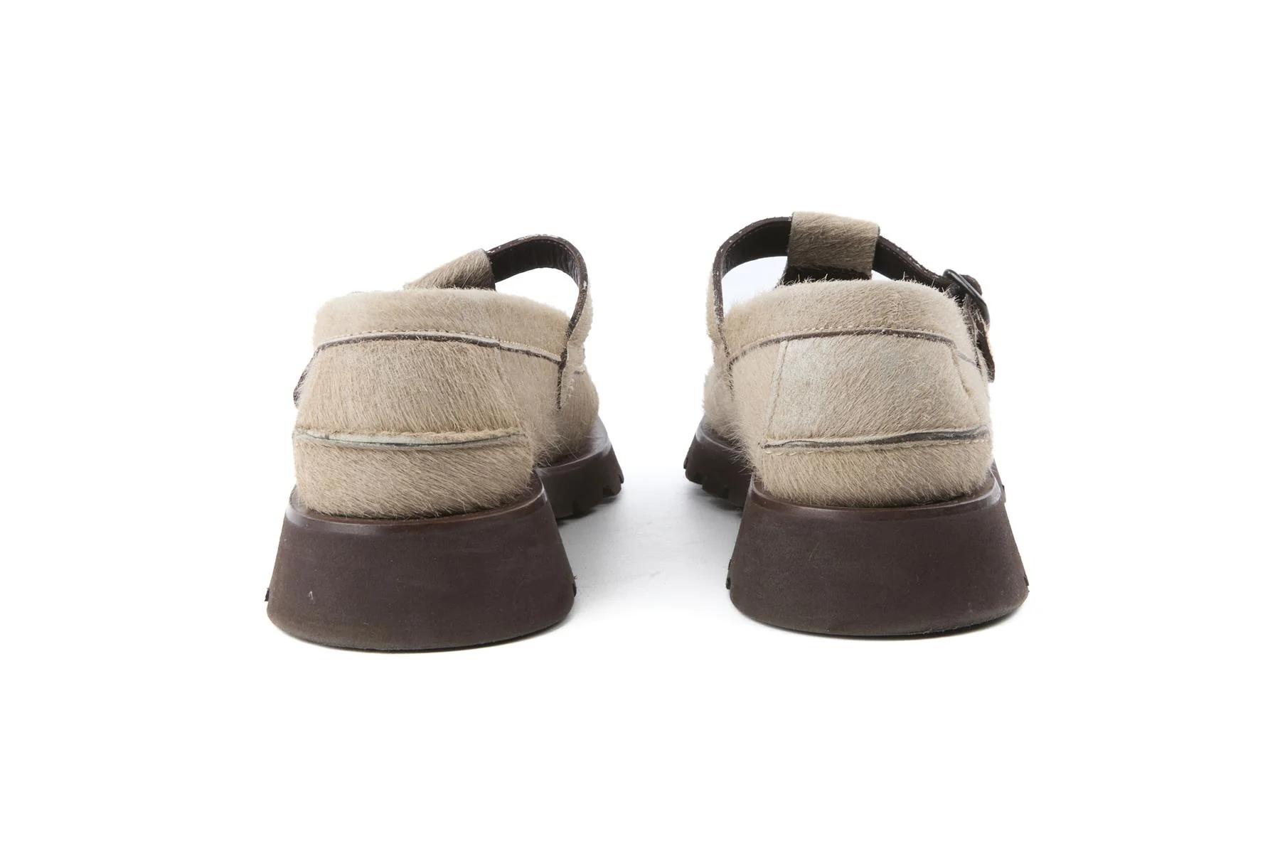 HEREU GREY CALF HAIR LOAFERS EU 38 UK 5 US 8 - Image 5