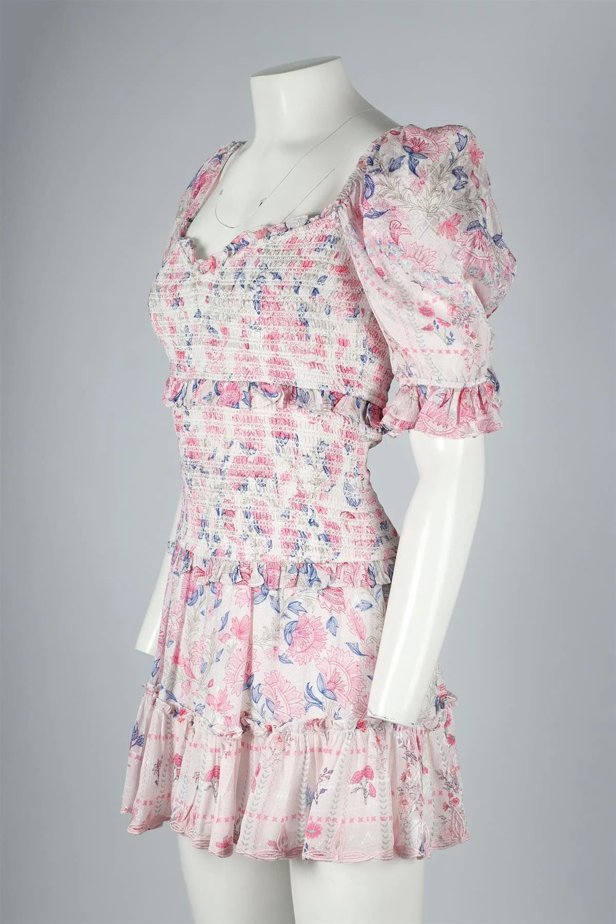 HERMANT & NANDITA PINK COTTON MINI DRESS MEDIUM - Image 3