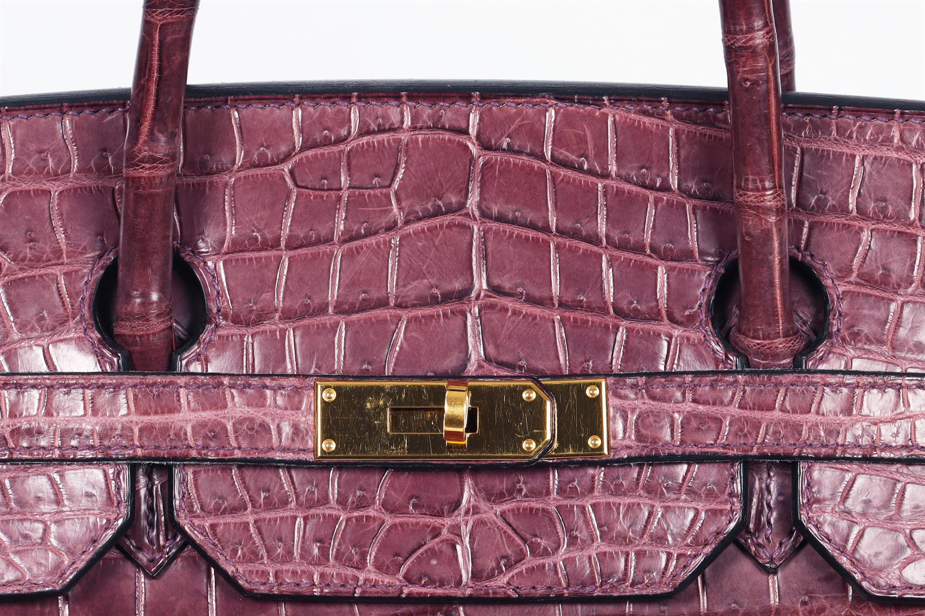 HERMÈS 2009 BIRKIN 40CM MATTE ALLIGATOR LEATHER BAG - Image 8