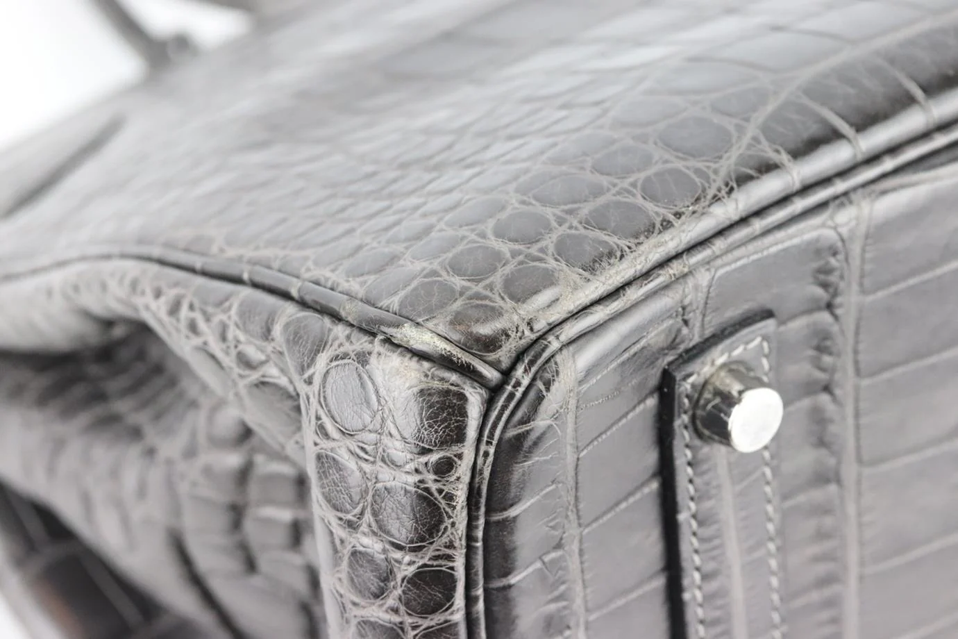HERMÈS 2010 BIRKIN 35CM MATTE ALLIGATOR MISSISSIPPIENSIS LEATHER BAG - Image 8