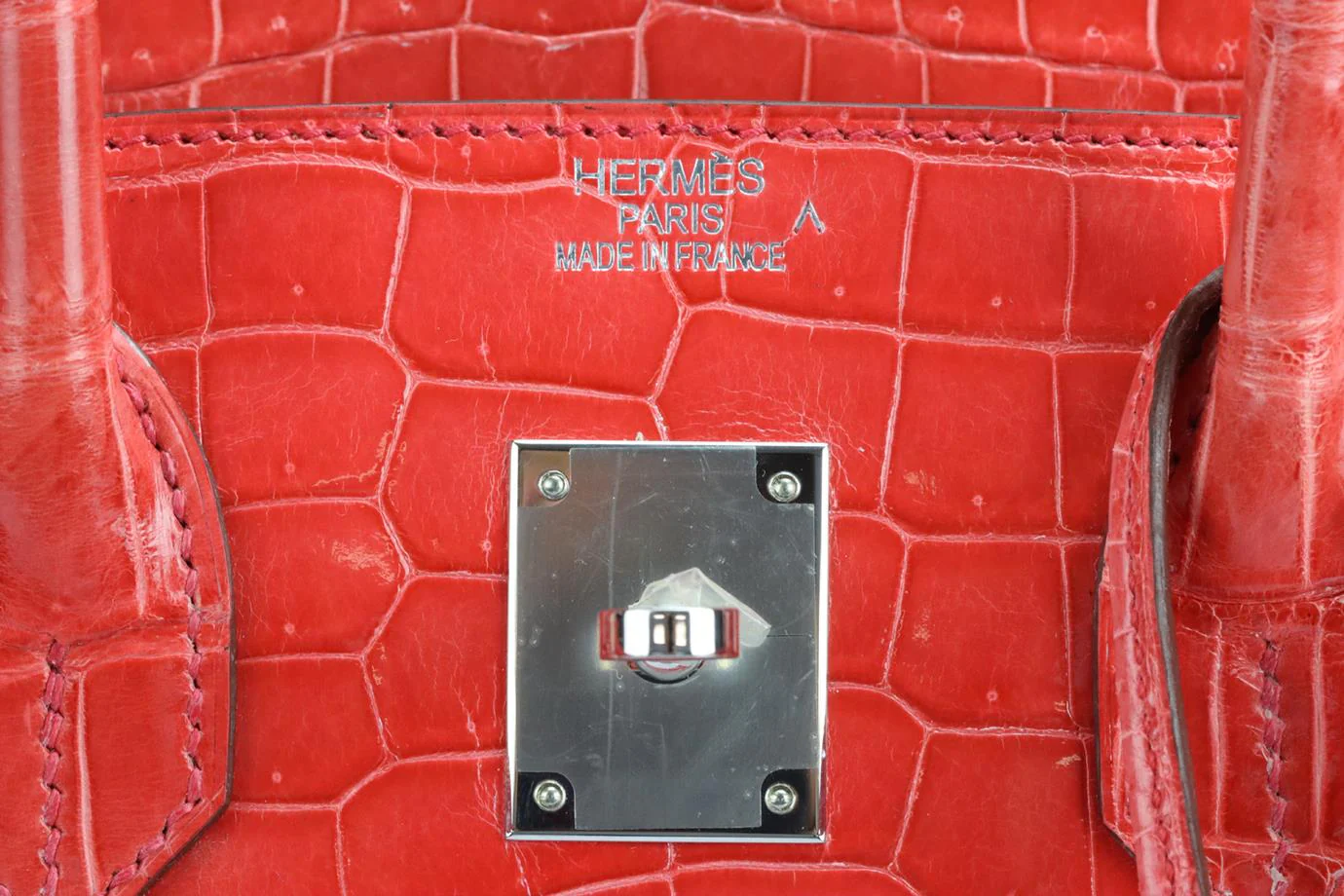 HERMÈS 2011 BIRKIN 35CM SHINY POROSUS CROCODILE LEATHER BAG - Image 10