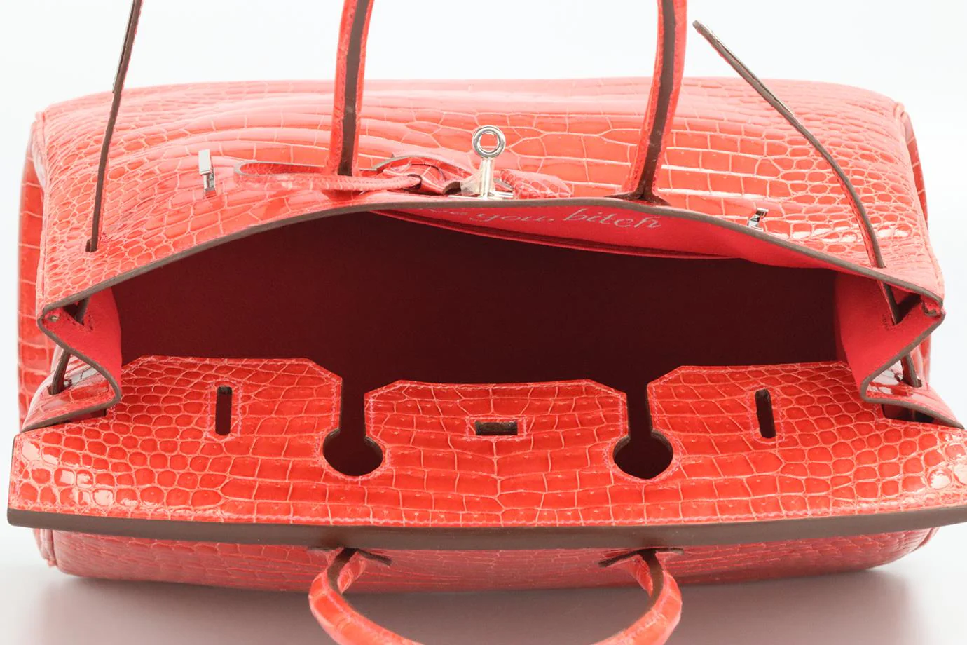 HERMÈS 2011 BIRKIN 35CM SHINY POROSUS CROCODILE LEATHER BAG - Image 12