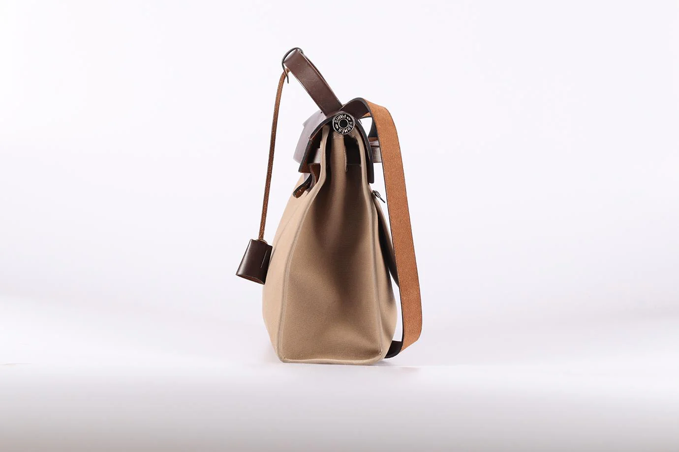 HERMES 2013 HERBAG CANVAS AND LEATHER BACKPACK - Image 3