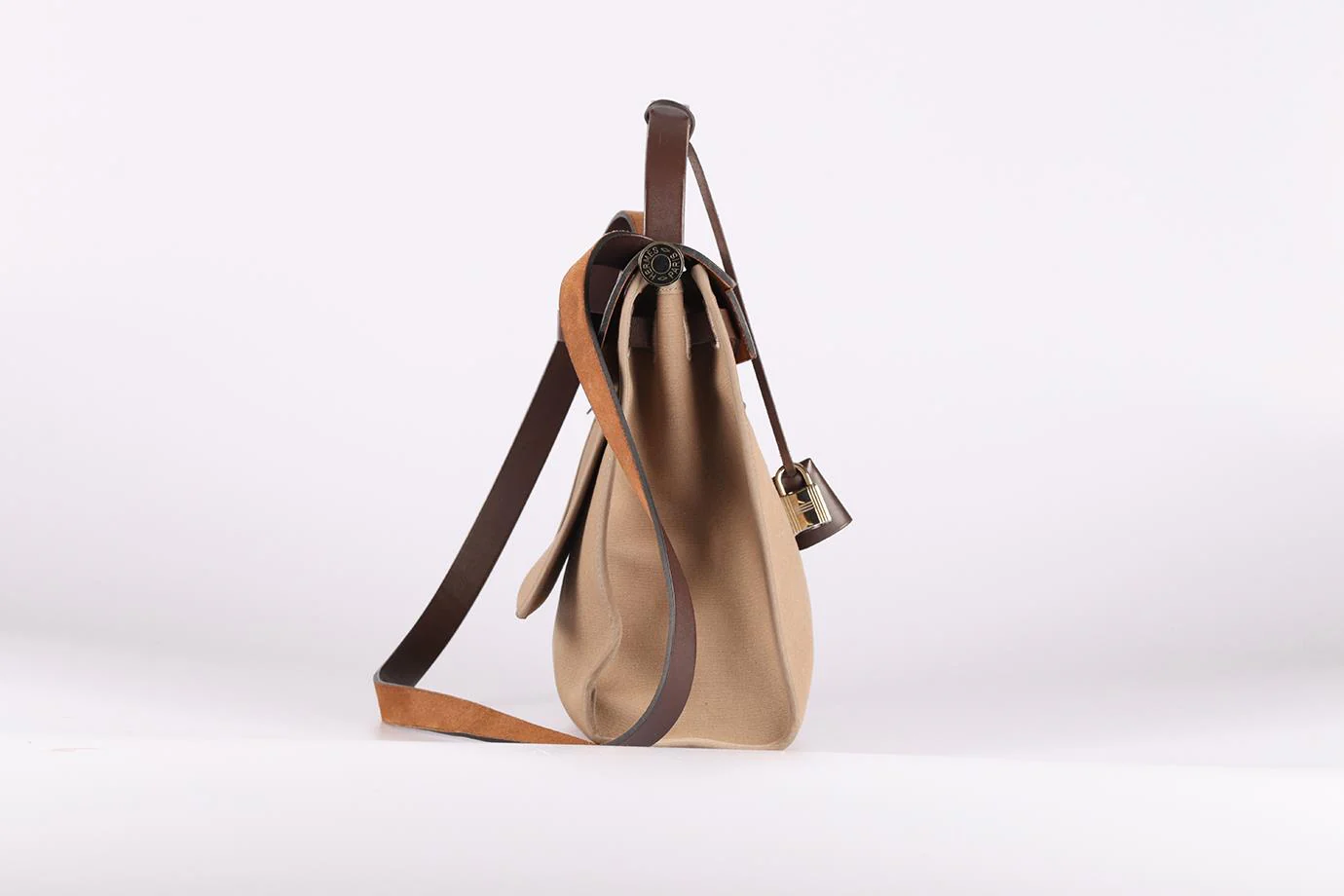 HERMES 2013 HERBAG CANVAS AND LEATHER BACKPACK - Image 5
