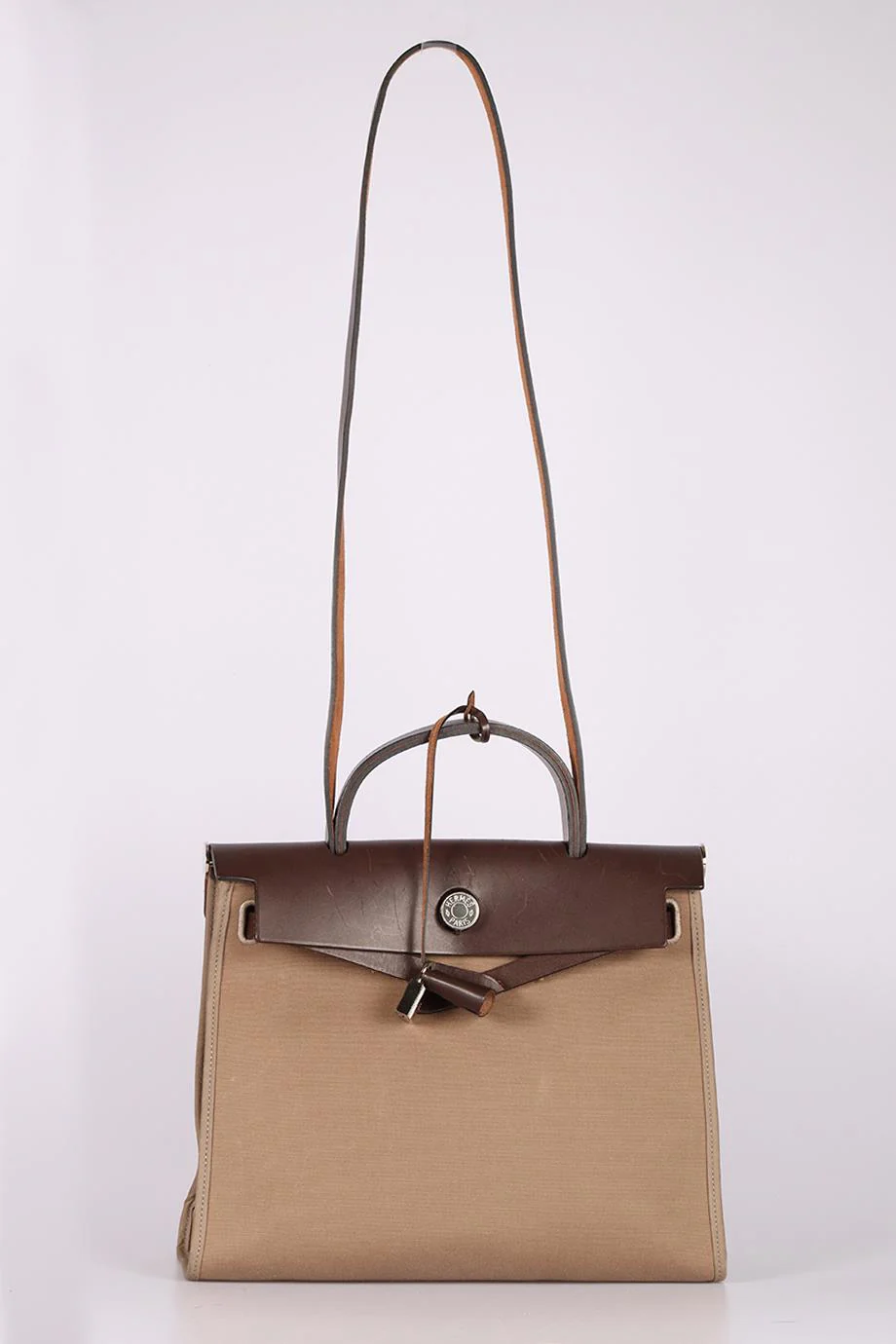 HERMES 2013 HERBAG CANVAS AND LEATHER BACKPACK - Image 8