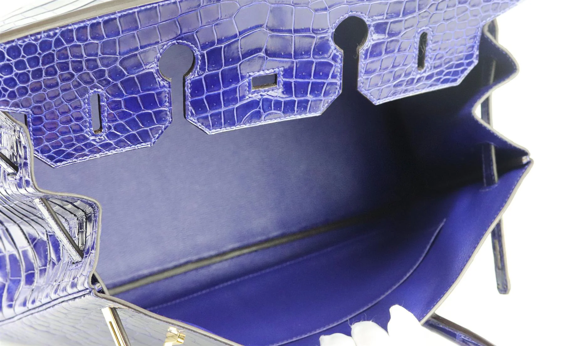 HERMÈS 2014 BIRKIN 35CM POROSUS CROCODILE LEATHER BAG - Image 11