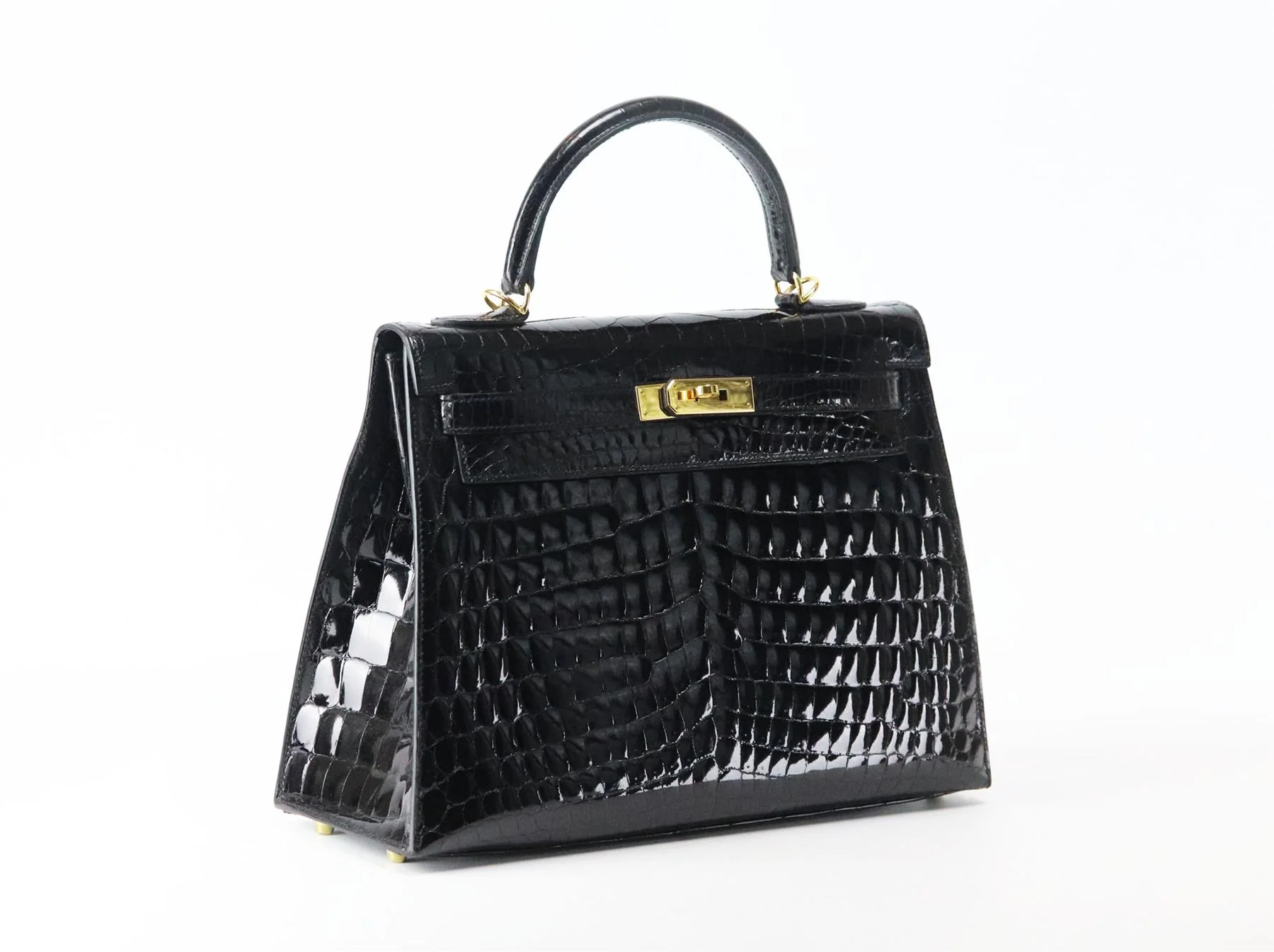 HERMÈS 2014 KELLY SELLIER 32CM POROSUS CROCODILE LEATHER BAG - Image 3