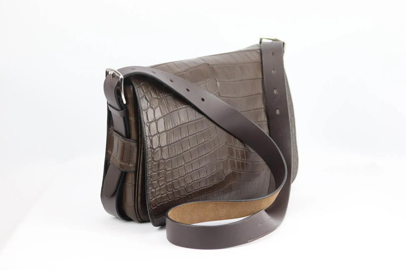 HERMÈS 2015 BARDA 30CM MATTE NILOTICUS CROCODILE SHOULDER BAG - Image 4