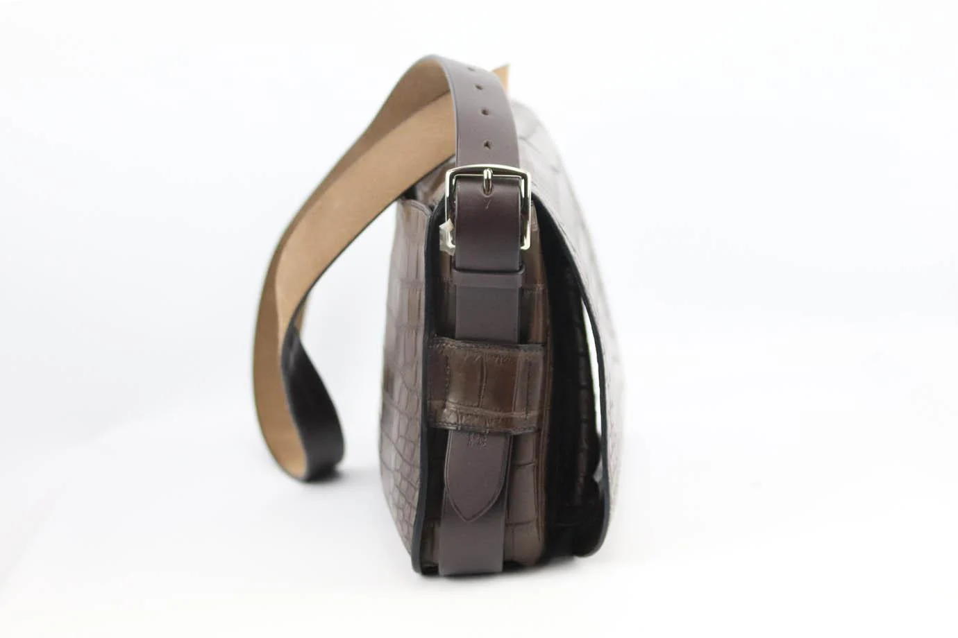 HERMÈS 2015 BARDA 30CM MATTE NILOTICUS CROCODILE SHOULDER BAG - Image 5