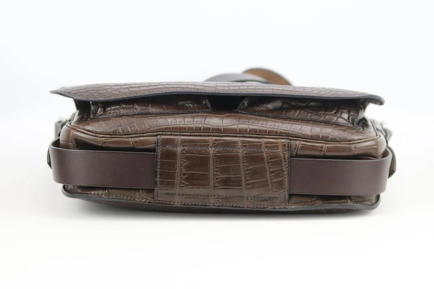 HERMÈS 2015 BARDA 30CM MATTE NILOTICUS CROCODILE SHOULDER BAG - Image 8