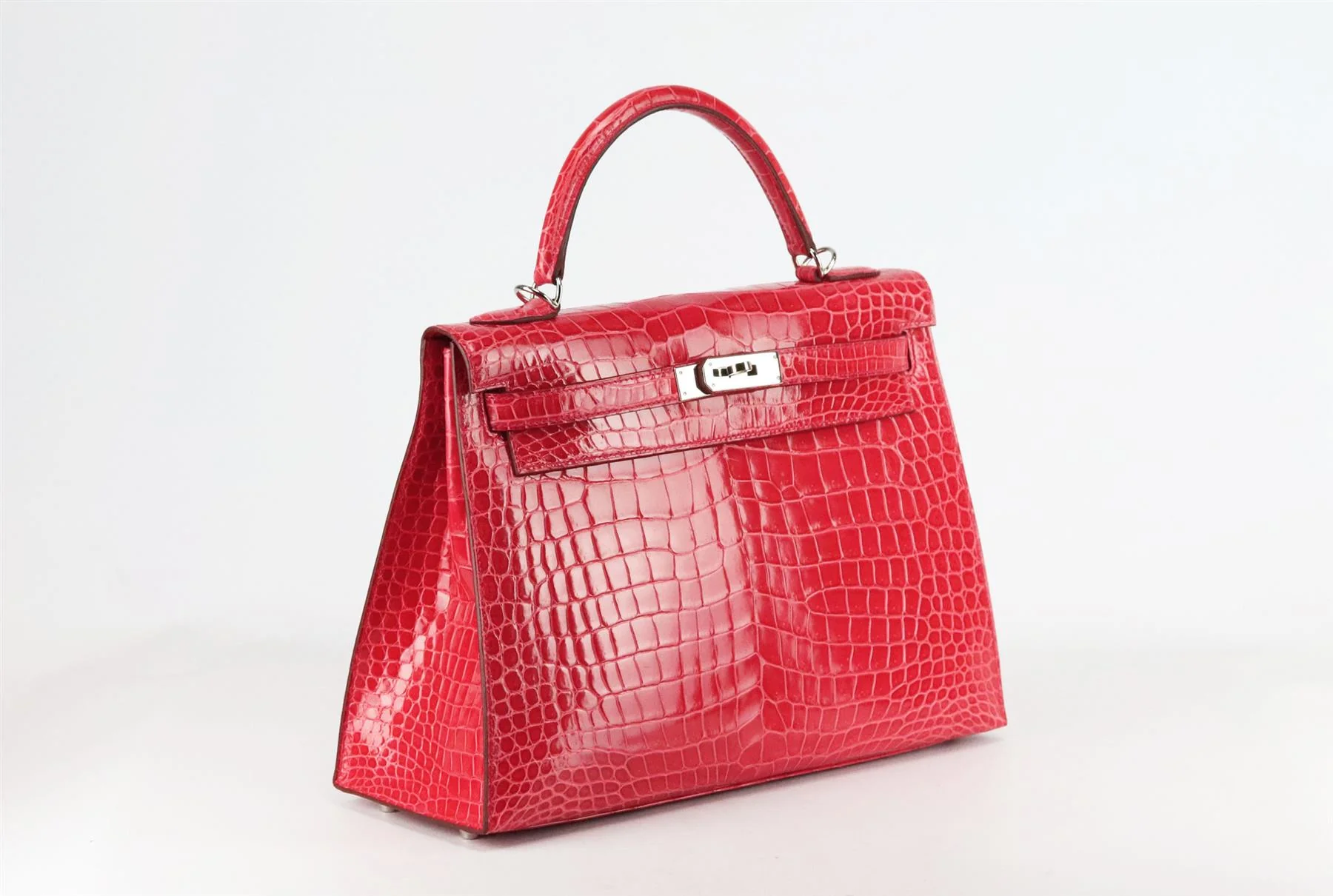 HERMÈS 2015 KELLY SELLIER 32CM POROSUS CROCODILE LEATHER BAG - Image 3