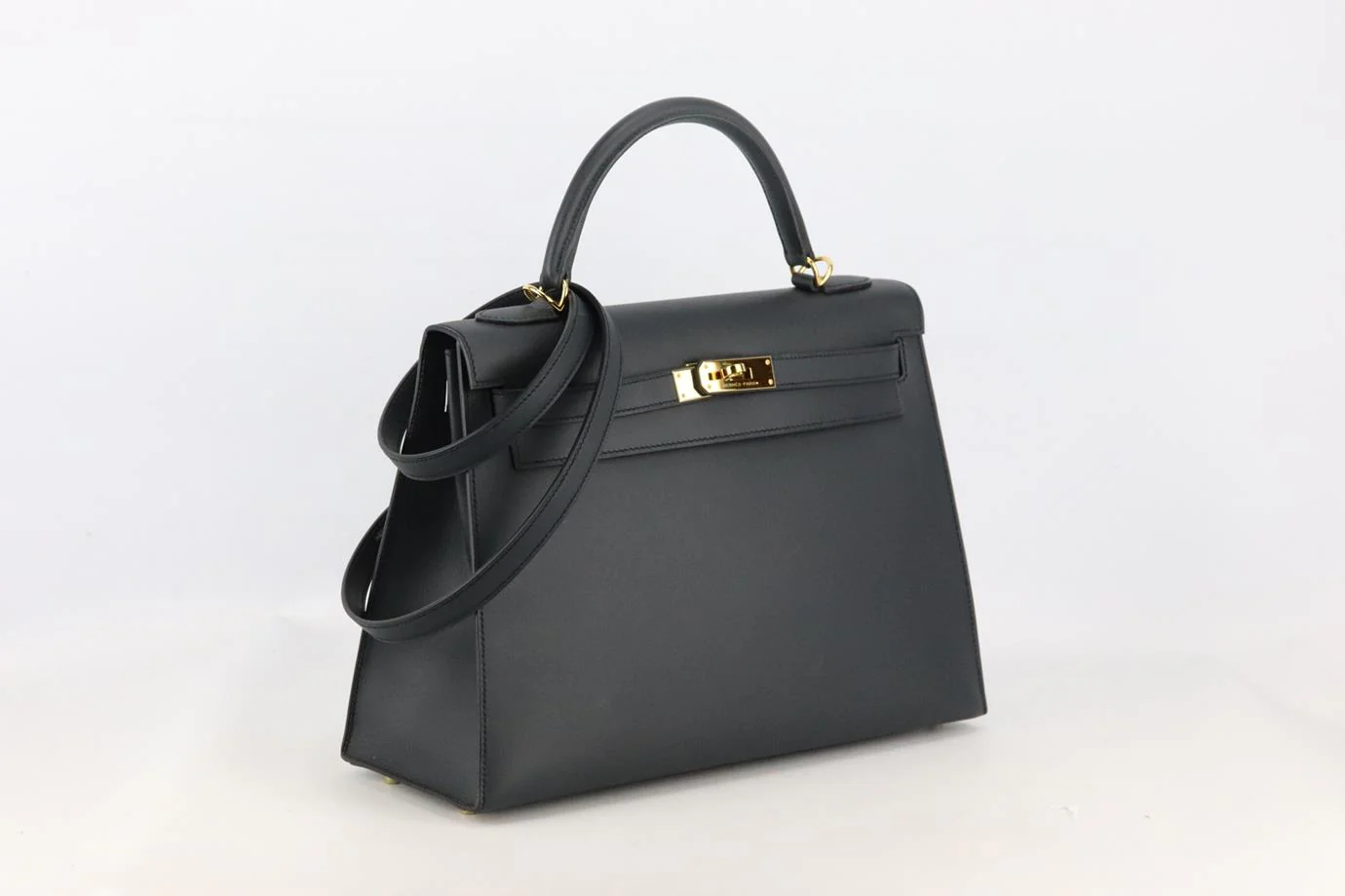 HERMÈS 2015 KELLY SELLIER 32CM SOMBRERO LEATHER BAG - Image 2