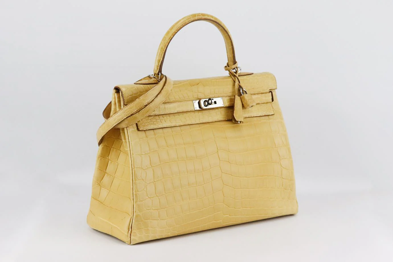 HERMÈS 2016 KELLY RETOURNE 35CM MATTE NILOTICUS CROCODILE LEATHER BAG - Image 7