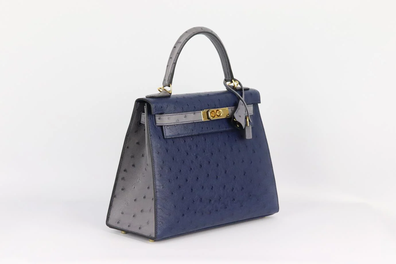 HERMÈS 2017 SPECIAL ORDER KELLY SELLIER 28CM OSTRICH LEATHER BAG - Image 5