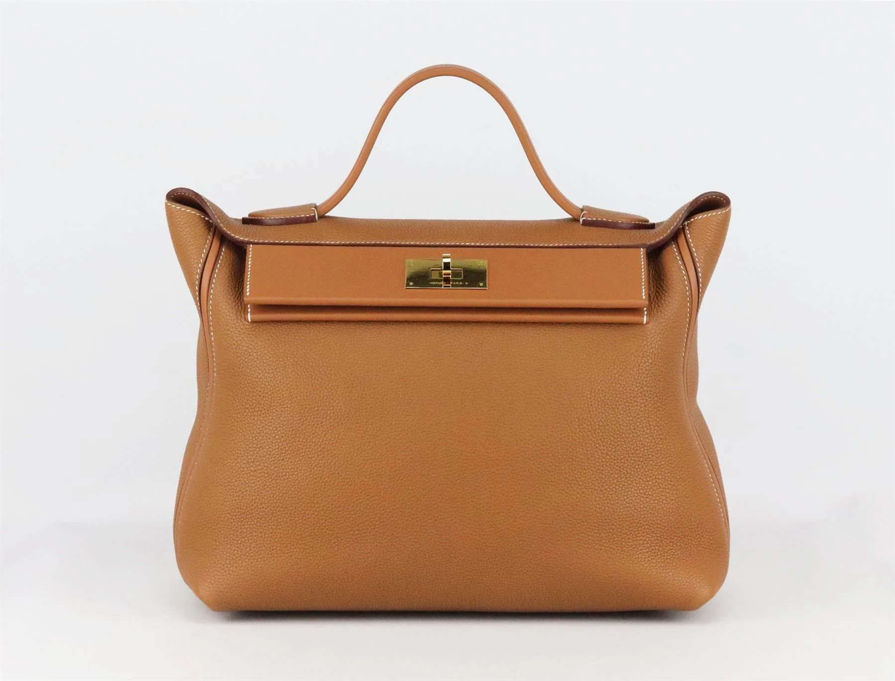 HERMÈS 2019 24/24 35CM TAURILLON MAURICE AND SWIFT LEATHER HANDBAG - Image 2