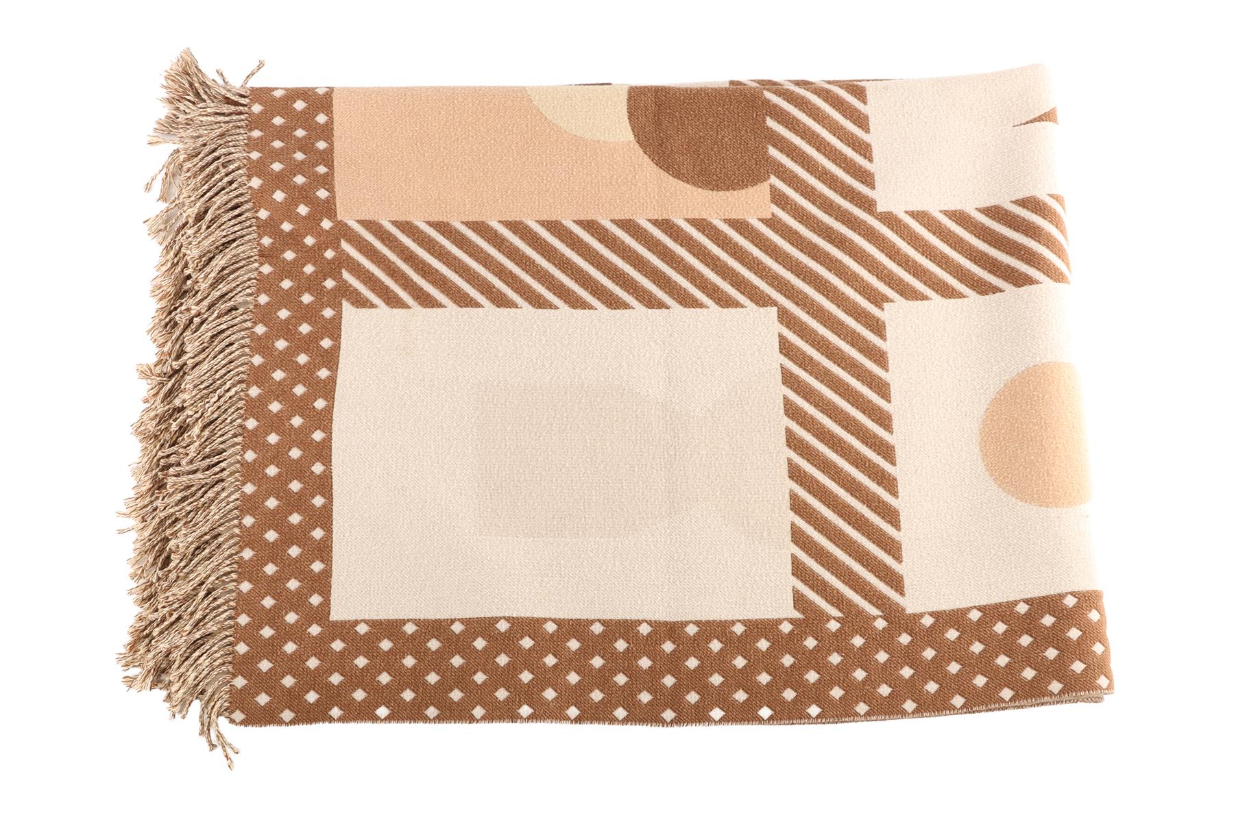 HERMÈS BEIGE LES OBJETS DU FAUBOURG BLANKET - Image 4