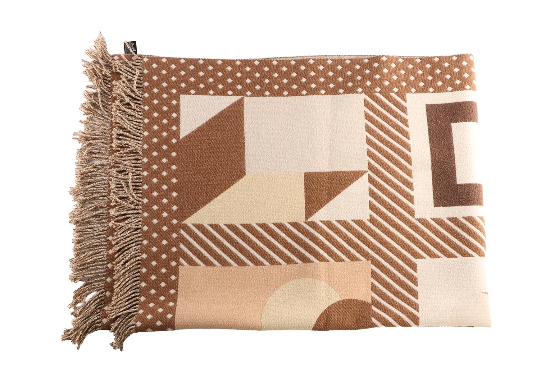 HERMÈS BEIGE LES OBJETS DU FAUBOURG BLANKET - Image 7