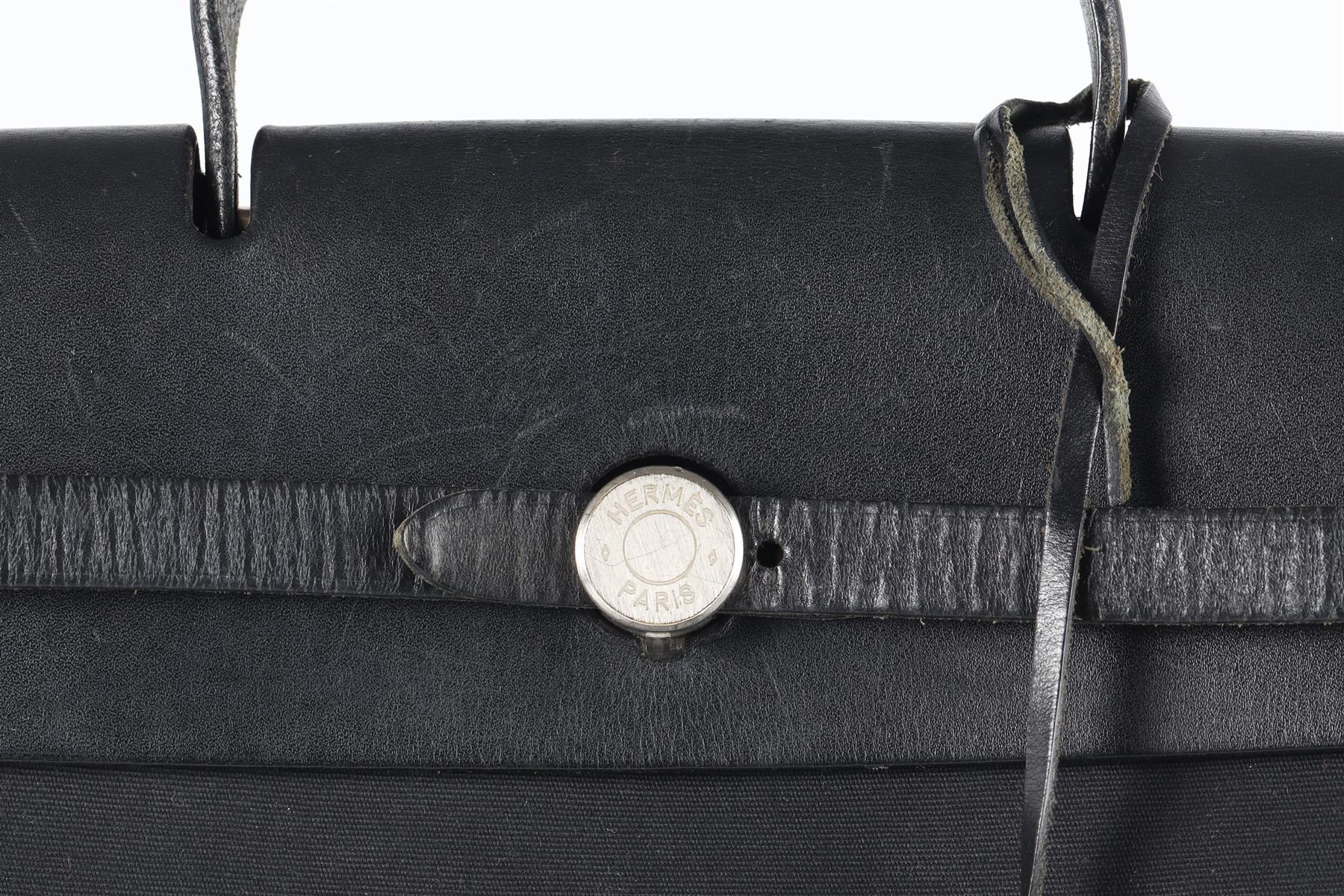 HERMÈS BLACK 2001 HERBAG 2 IN 1 CANVAS AND LEATHER BACKPACK - Image 8