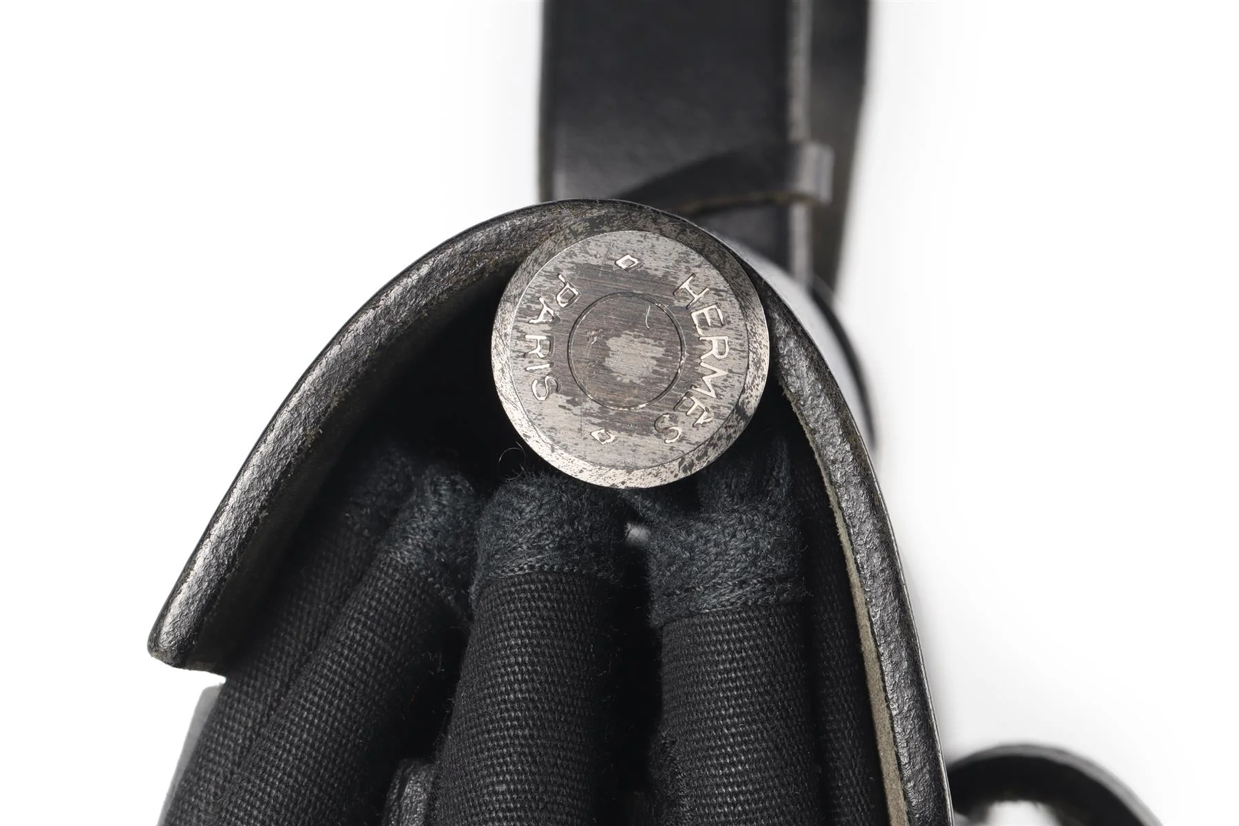 HERMÈS BLACK 2001 HERBAG 2 IN 1 CANVAS AND LEATHER BACKPACK - Image 9