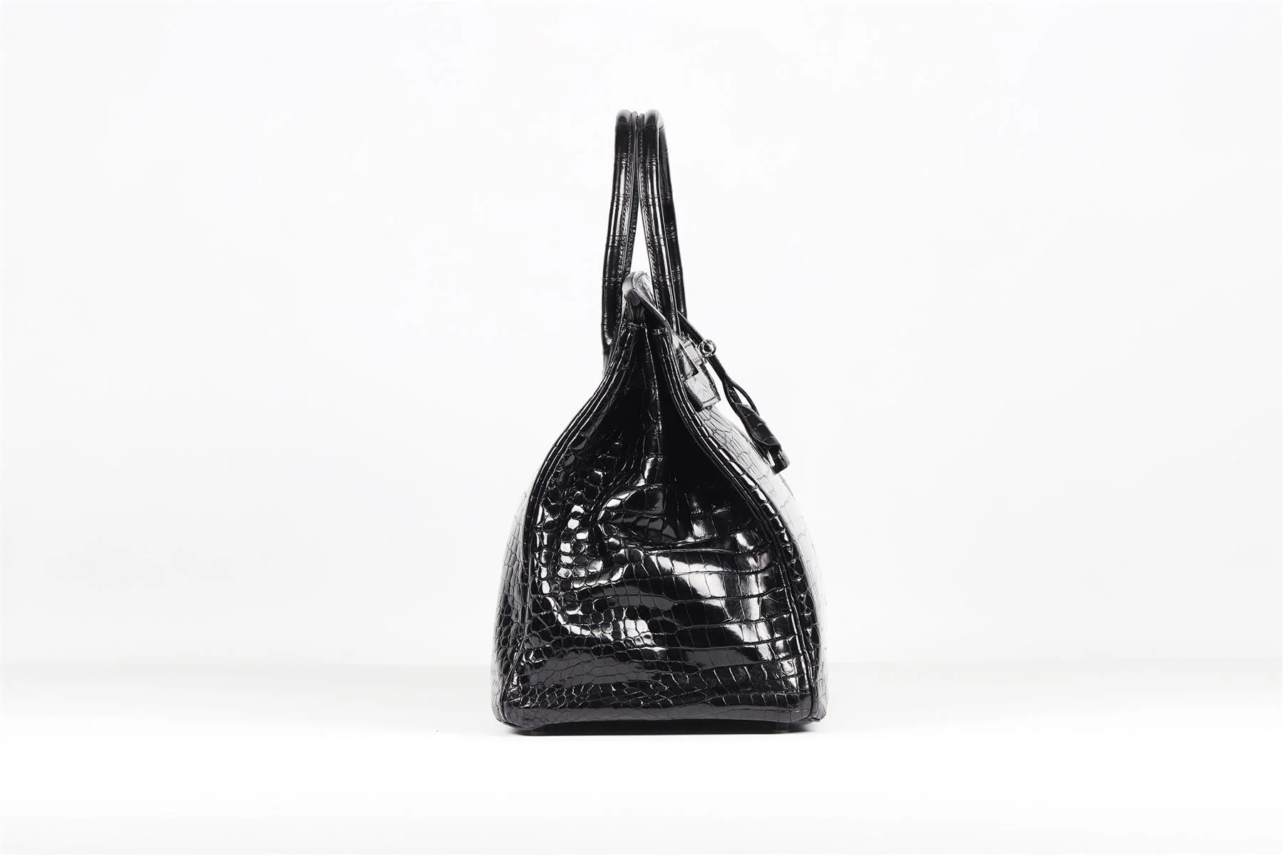 HERMÈS BLACK 2008 BIRKIN 40CM CROCODILE POROSUS BAG IN NOIR - Image 4