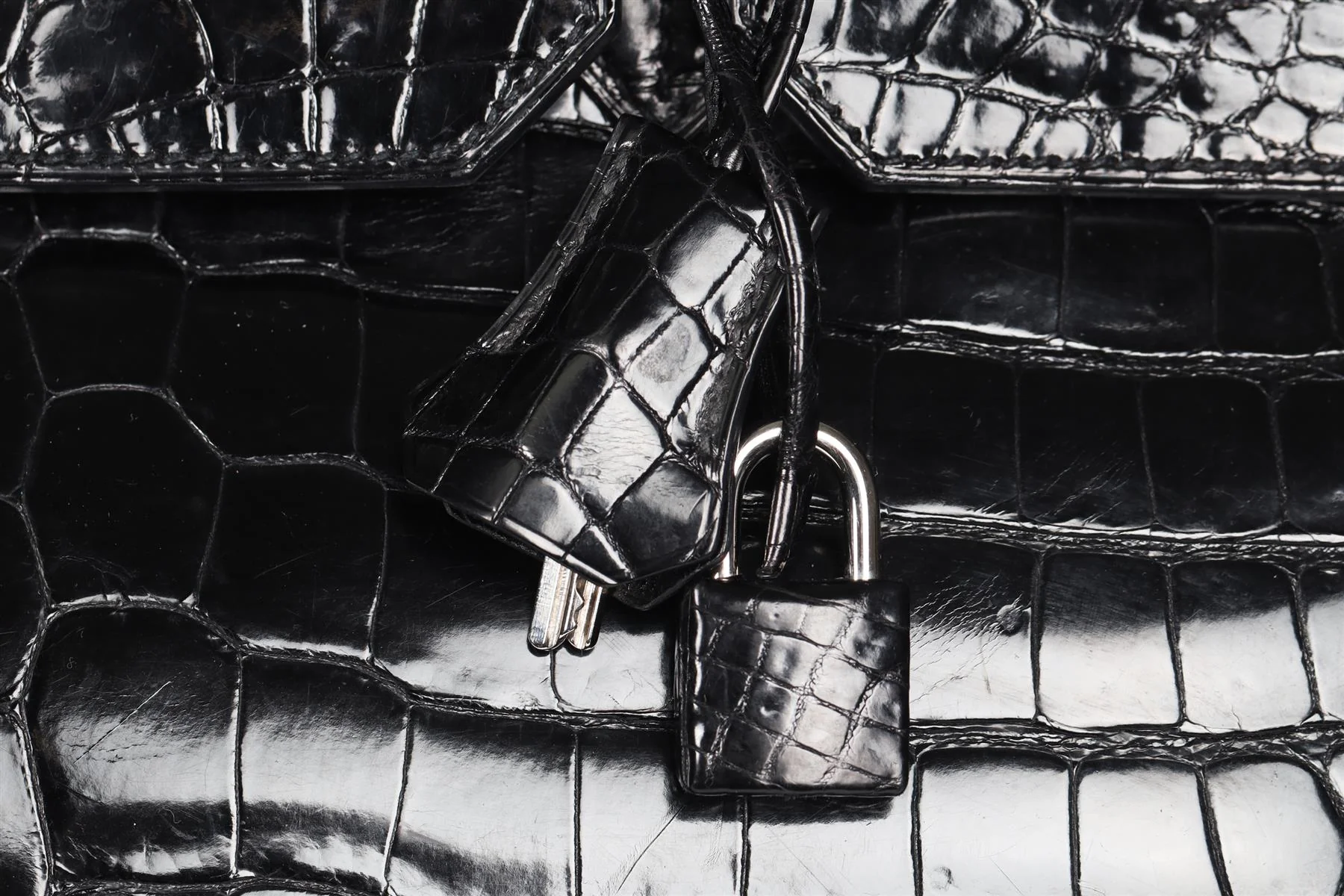 HERMÈS BLACK 2008 BIRKIN 40CM CROCODILE POROSUS BAG IN NOIR - Image 9