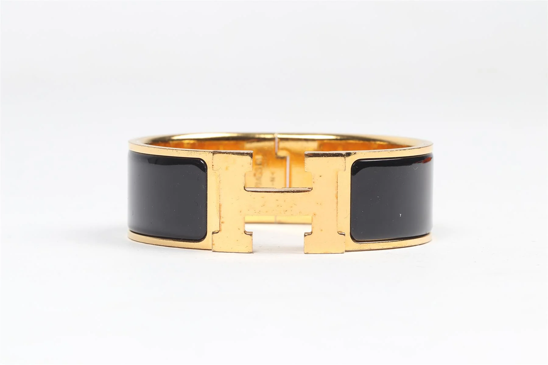 HERMÈS BLACK 2010 CLIC CLAC H 20 MM ENAMEL BRACELET 16 CM - Image 2