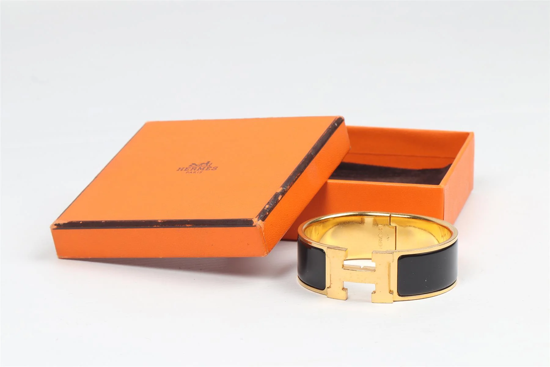HERMÈS BLACK 2010 CLIC CLAC H 20 MM ENAMEL BRACELET 16 CM - Image 6